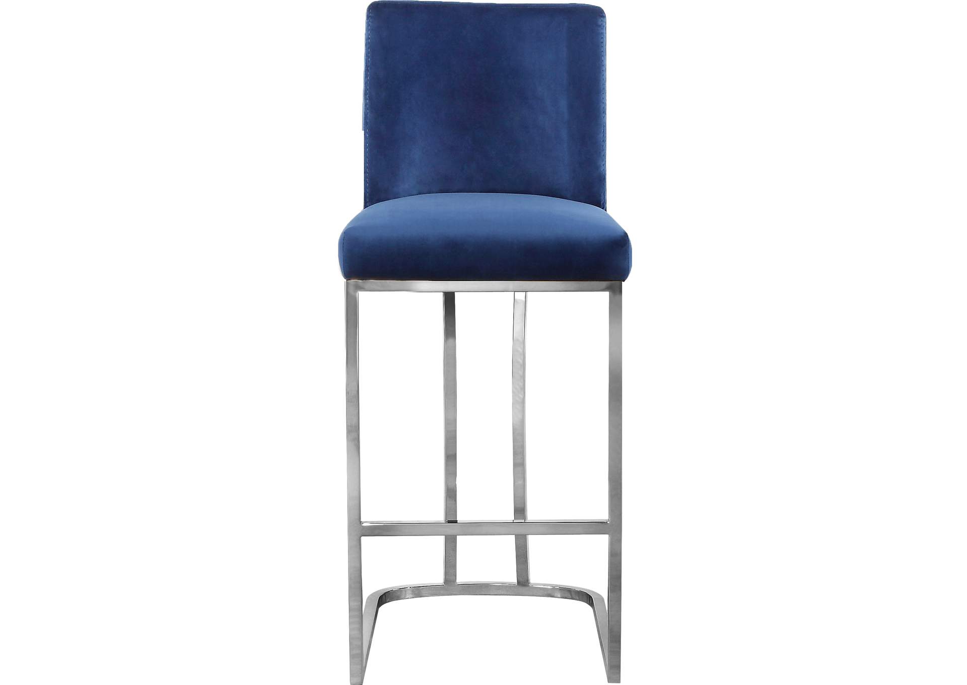 Heidi Navy Velvet Stool,Meridian Furniture