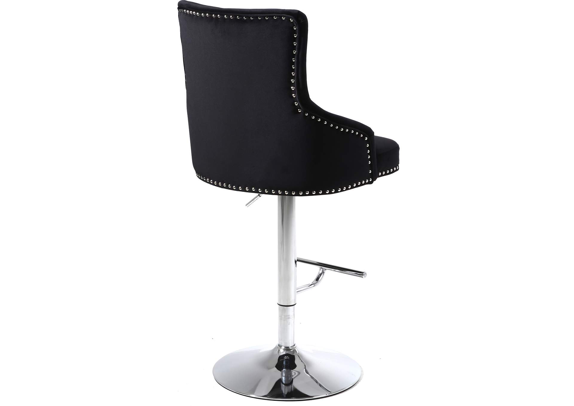 Claude Black Velvet Adjustable Stool,Meridian Furniture