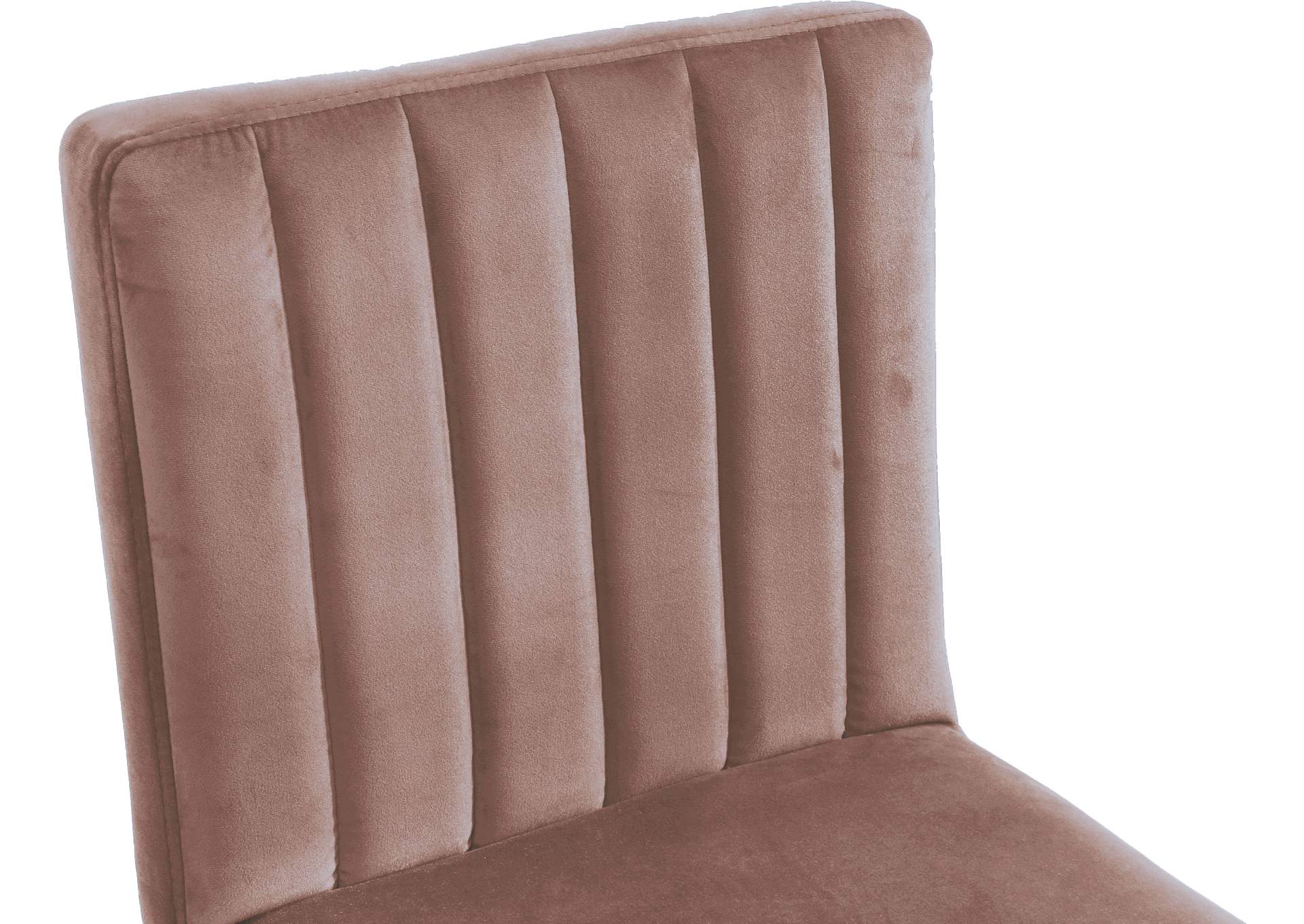 Joel Pink Velvet Adjustable Stool Set of 2,Meridian Furniture