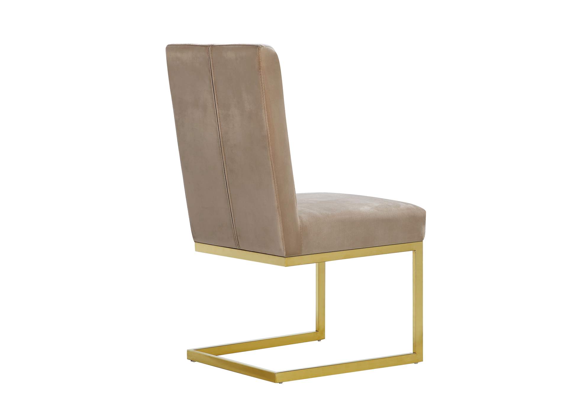 Cameron Beige Velvet Dining Chair Set of 2,Meridian Furniture
