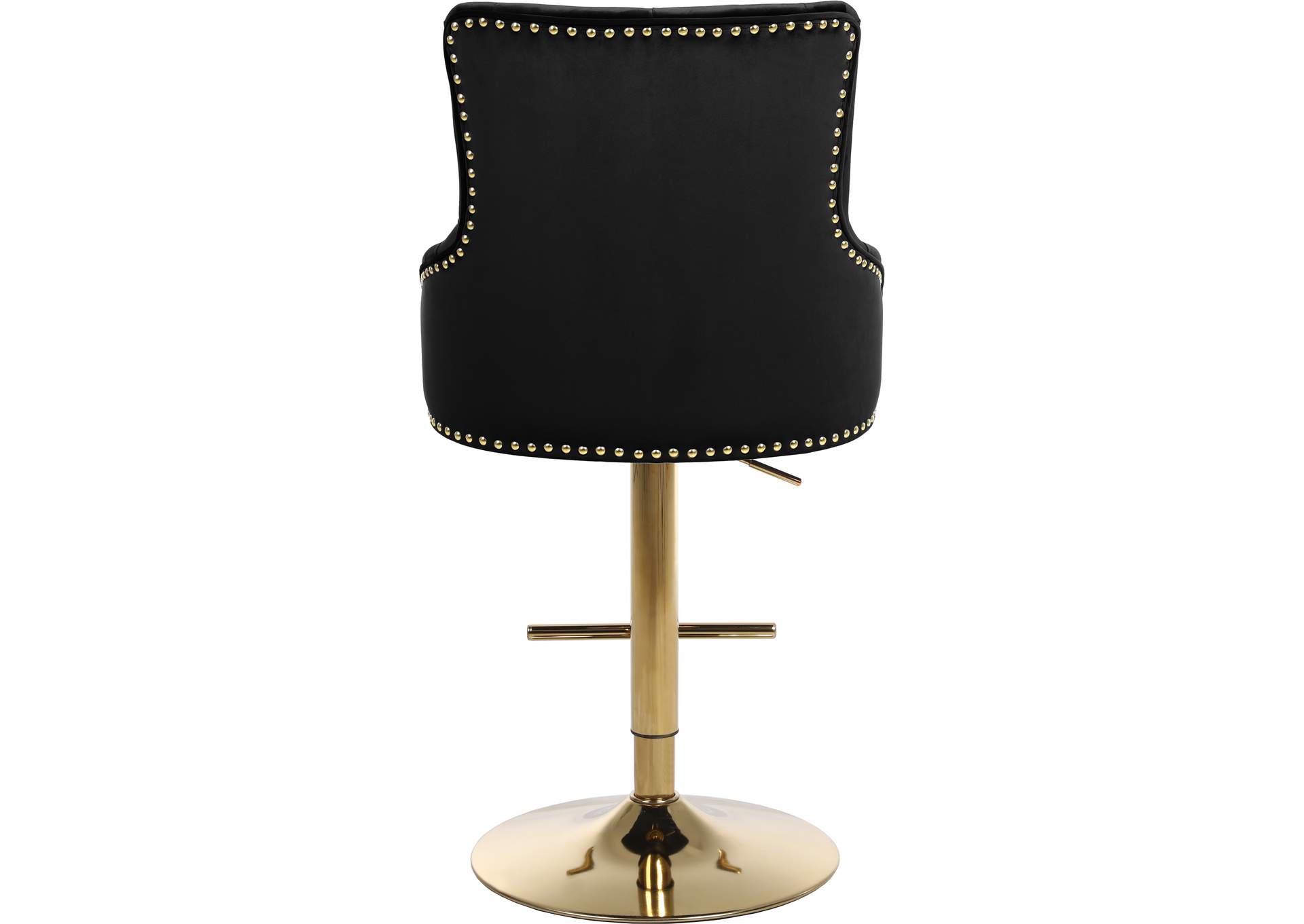 Claude Black Velvet Adjustable Stool,Meridian Furniture