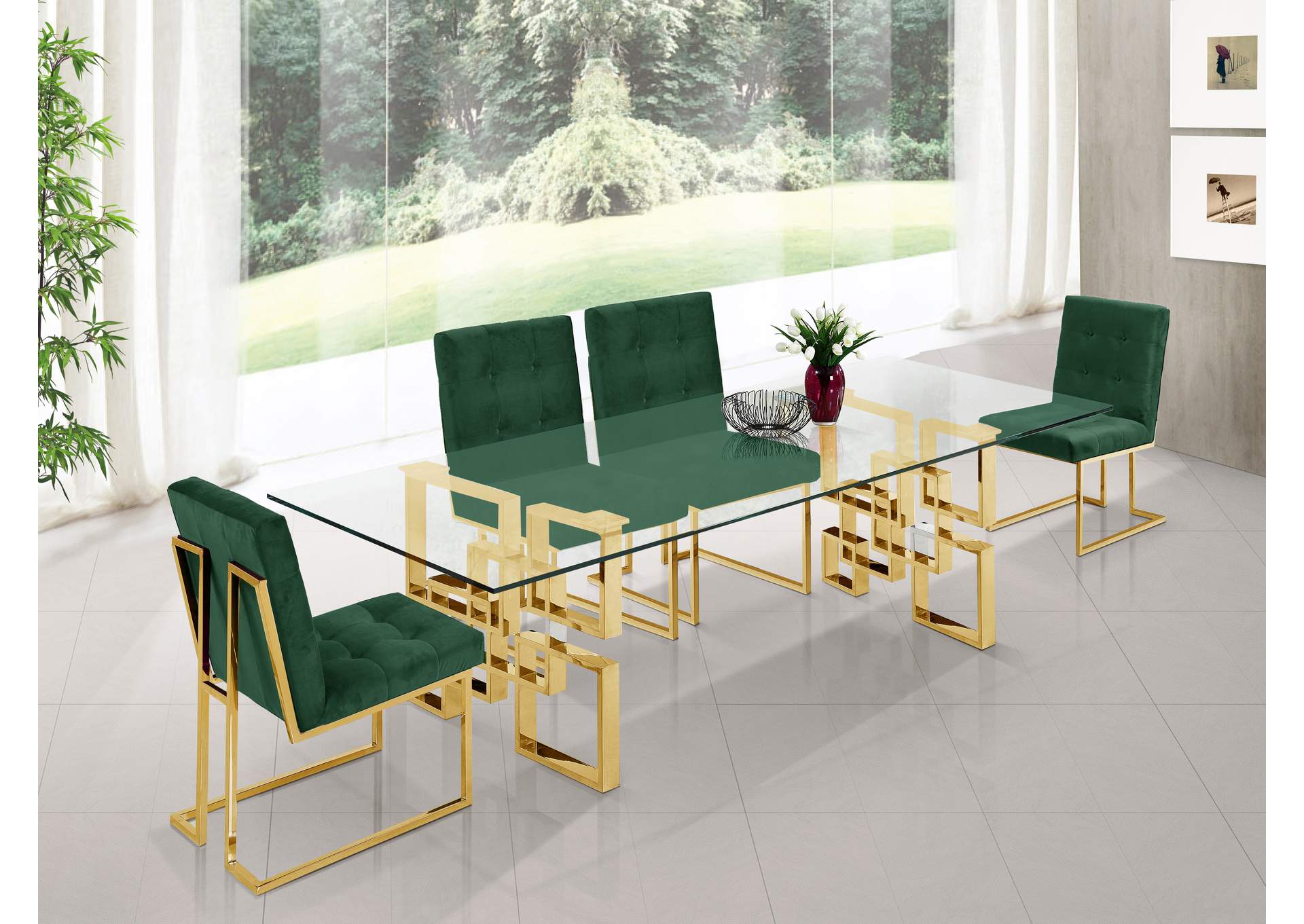 Pierre Gold Dining Table,Meridian Furniture