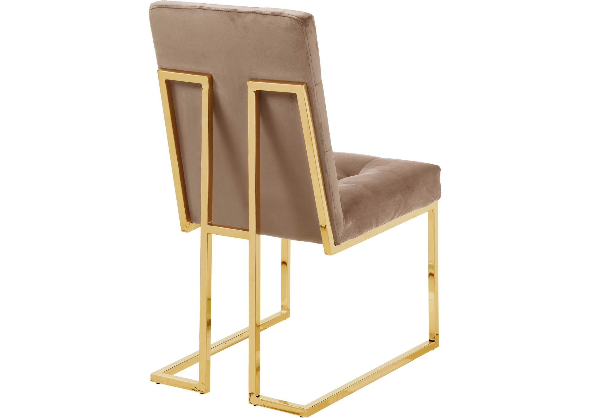 Pierre Beige Velvet Dining Chair Set of 2,Meridian Furniture