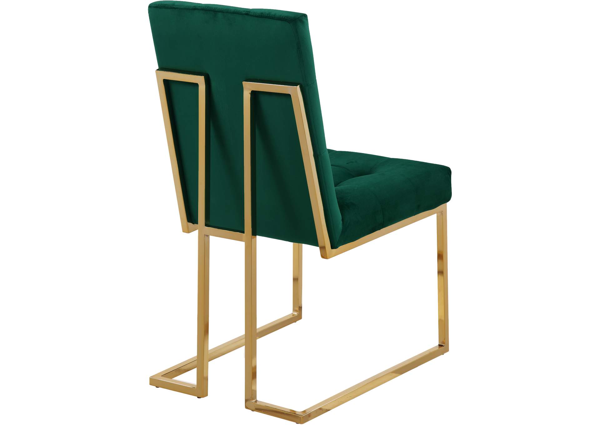 Pierre Green Velvet Dining Chair Set of 2,Meridian Furniture