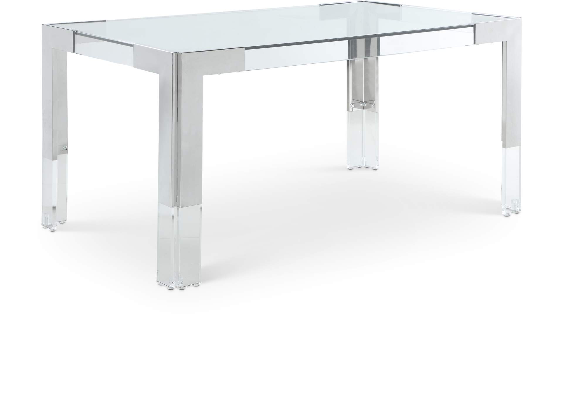 Casper Rich Chrome Dining Table,Meridian Furniture