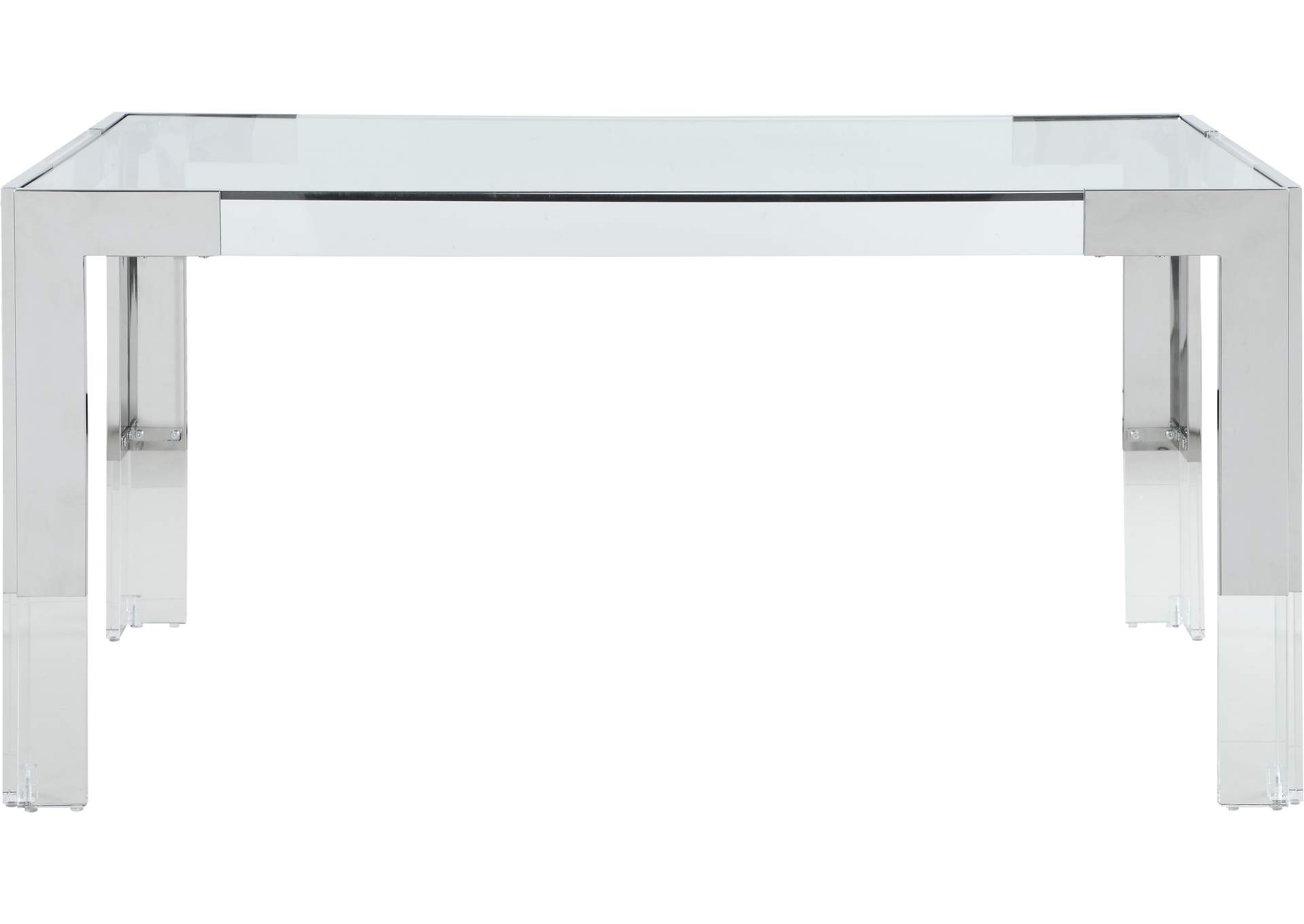 Casper Rich Chrome Dining Table,Meridian Furniture