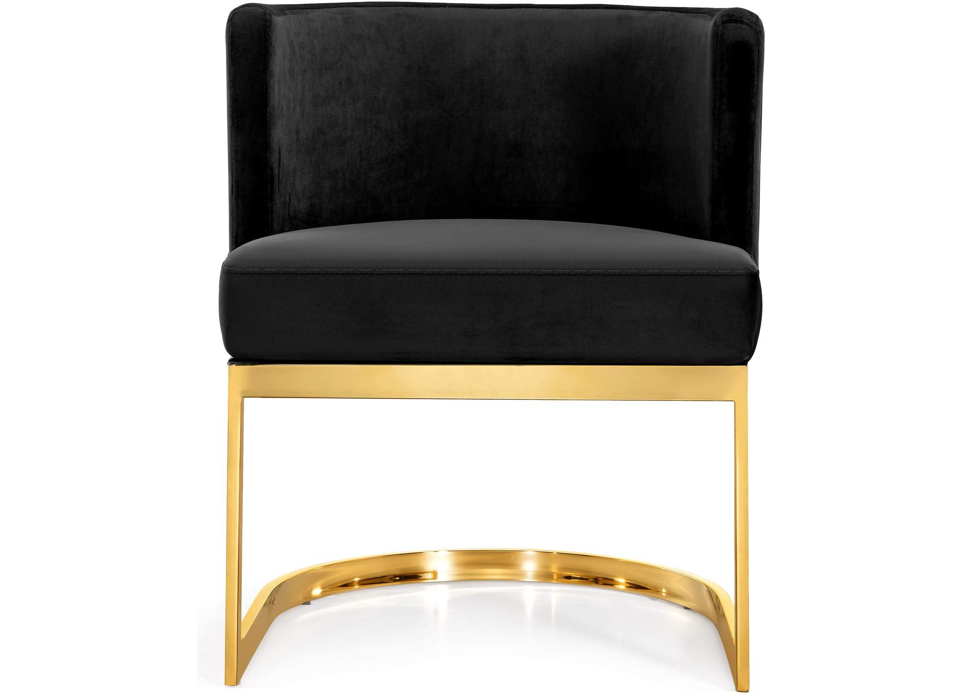 Gianna Black Velvet Dining Chair,Meridian Furniture