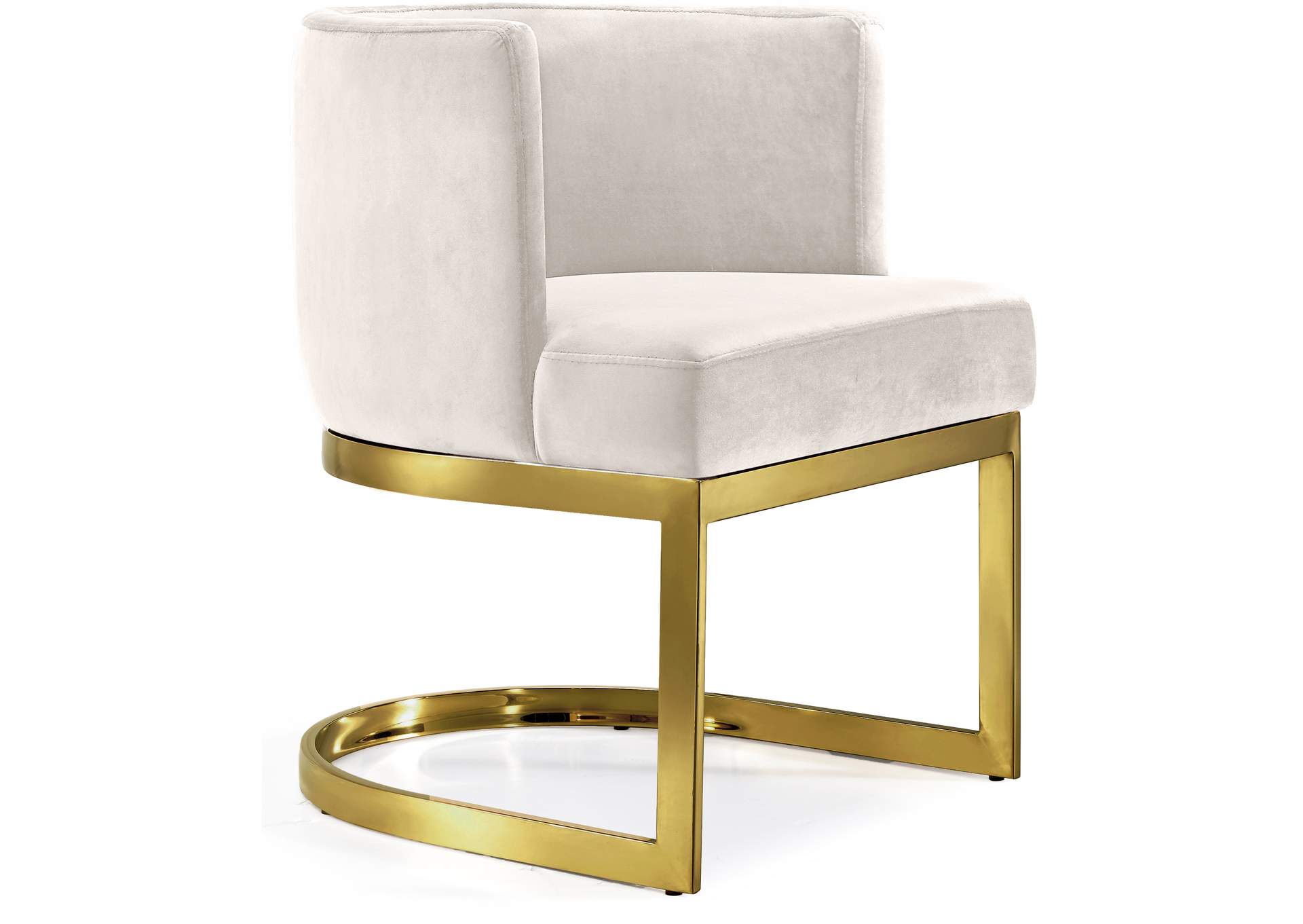 Gianna Cream Velvet Dining Chair,Meridian Furniture