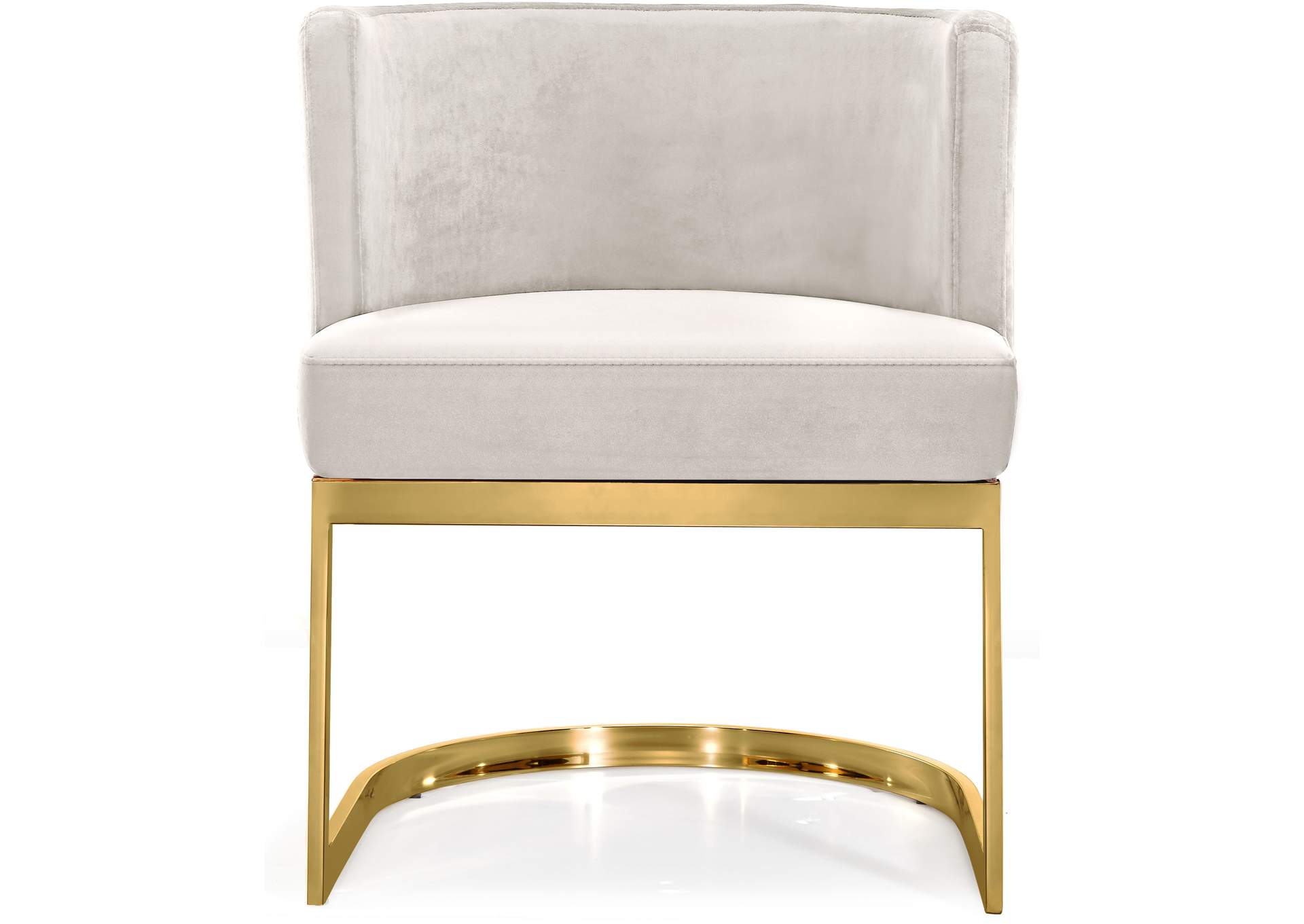 Gianna Cream Velvet Dining Chair,Meridian Furniture