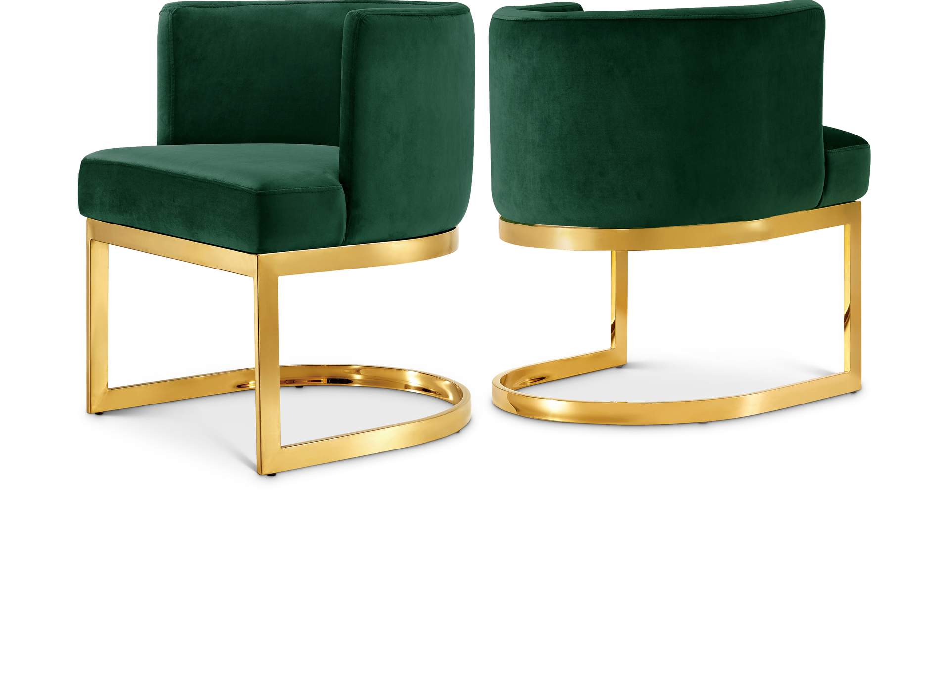 Gianna Green Velvet Dining Chair,Meridian Furniture