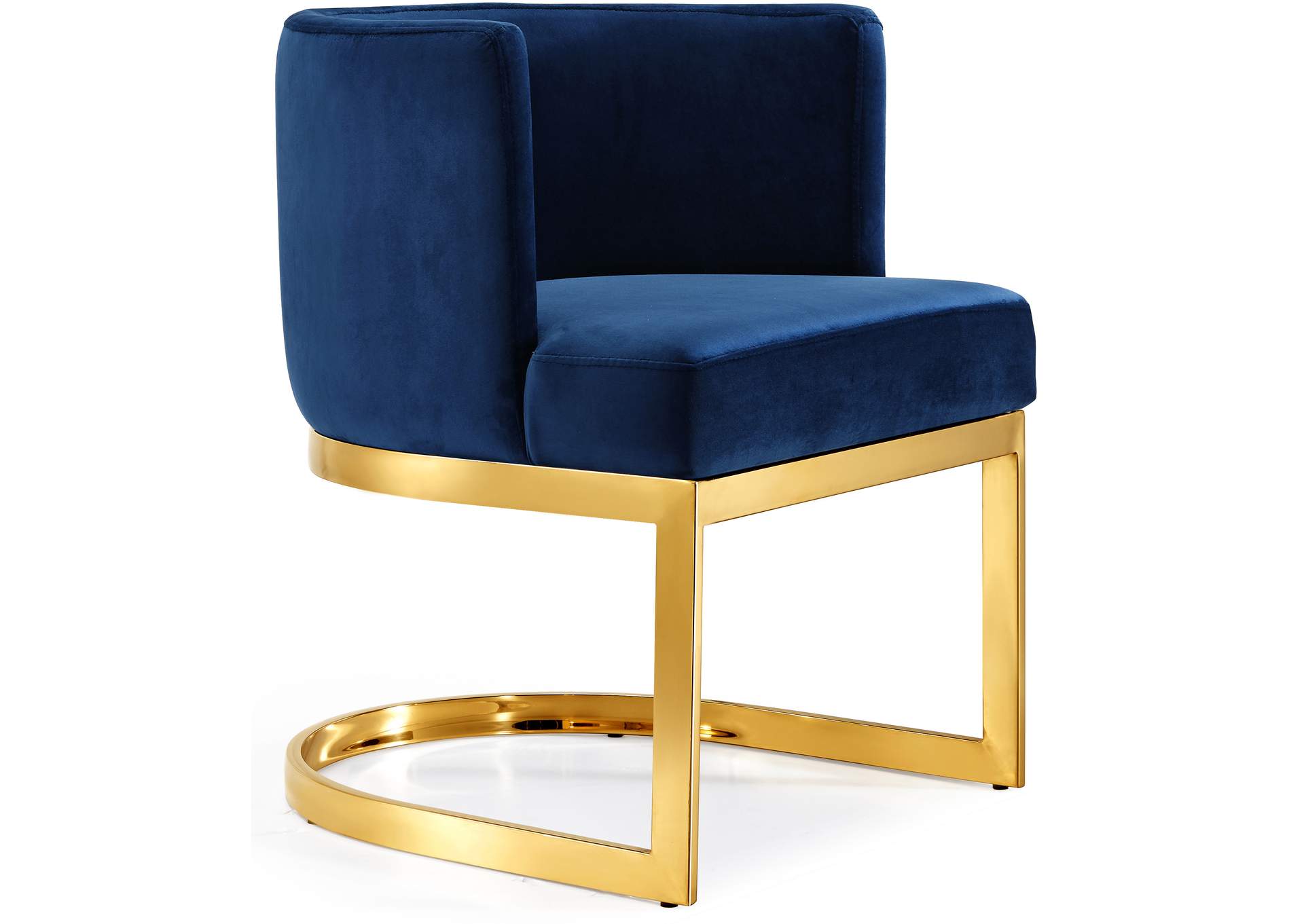 Gianna Navy Velvet Dining Chair,Meridian Furniture