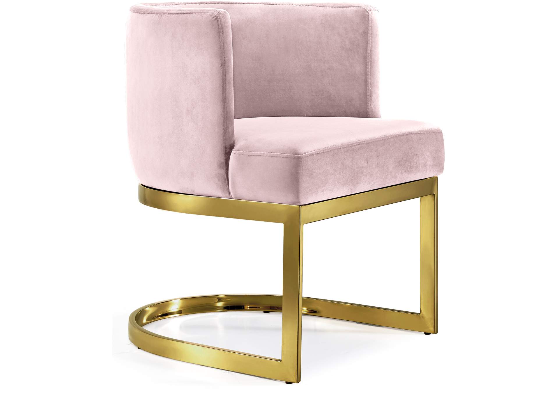 Gianna Pink Velvet Dining Chair,Meridian Furniture