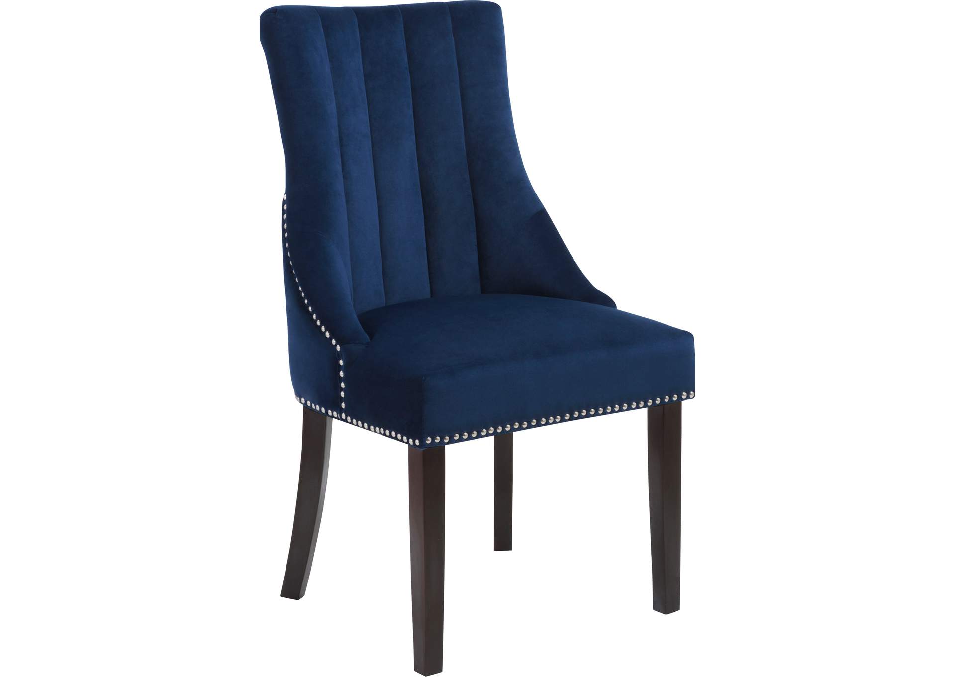 Oxford Navy Velvet Dining Chair Set of 2,Meridian Furniture