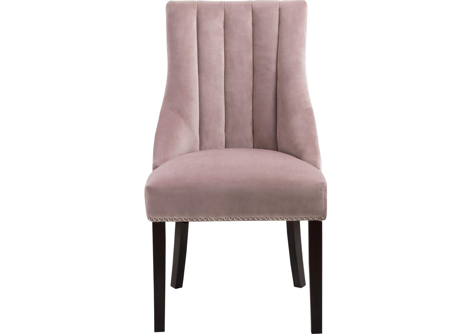 Oxford Pink Velvet Dining Chair Set of 2,Meridian Furniture