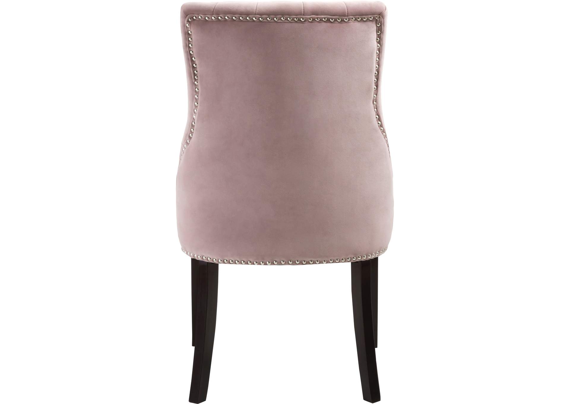 Oxford Pink Velvet Dining Chair Set of 2,Meridian Furniture