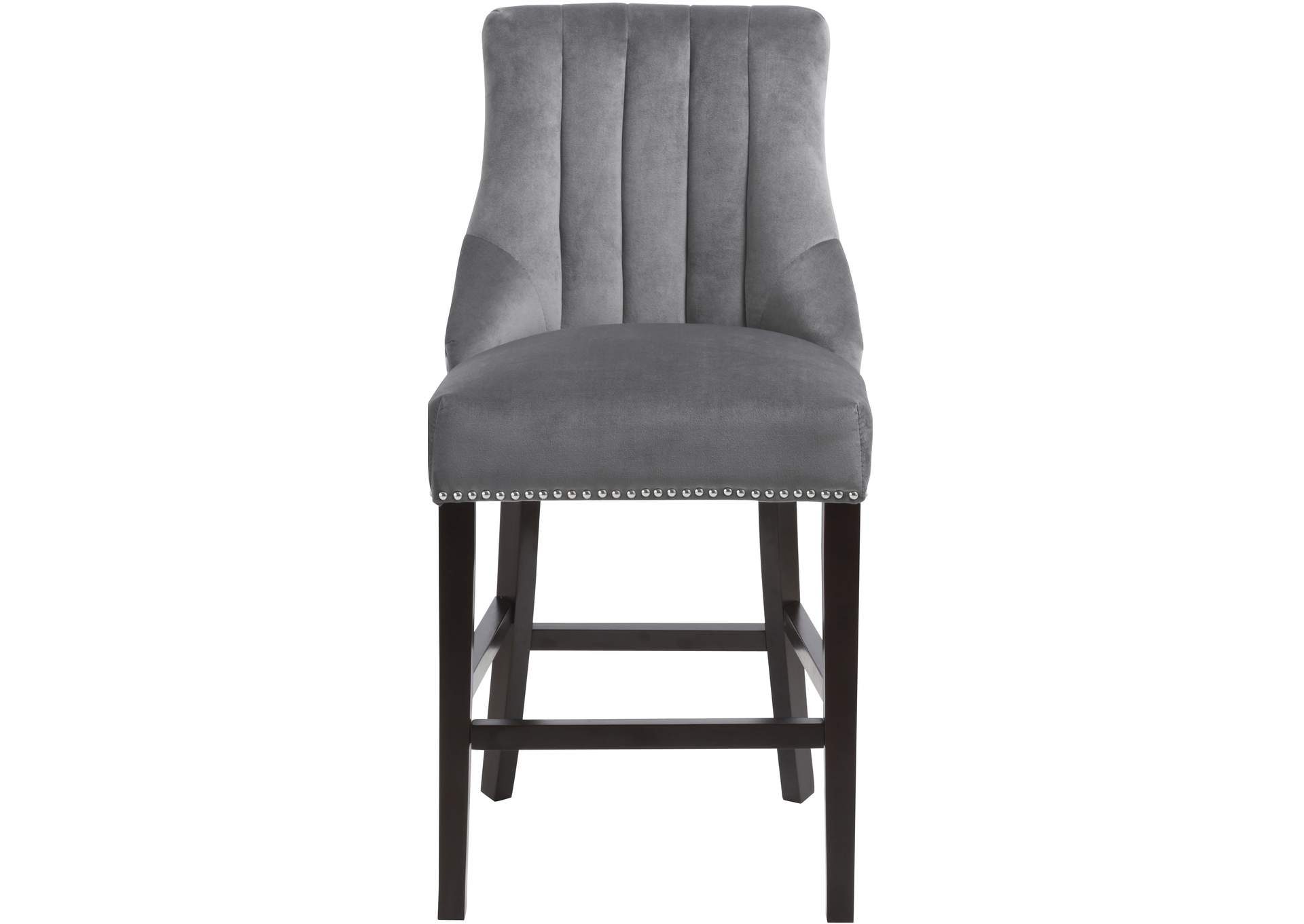 Oxford Grey Velvet Stool Set of 2,Meridian Furniture