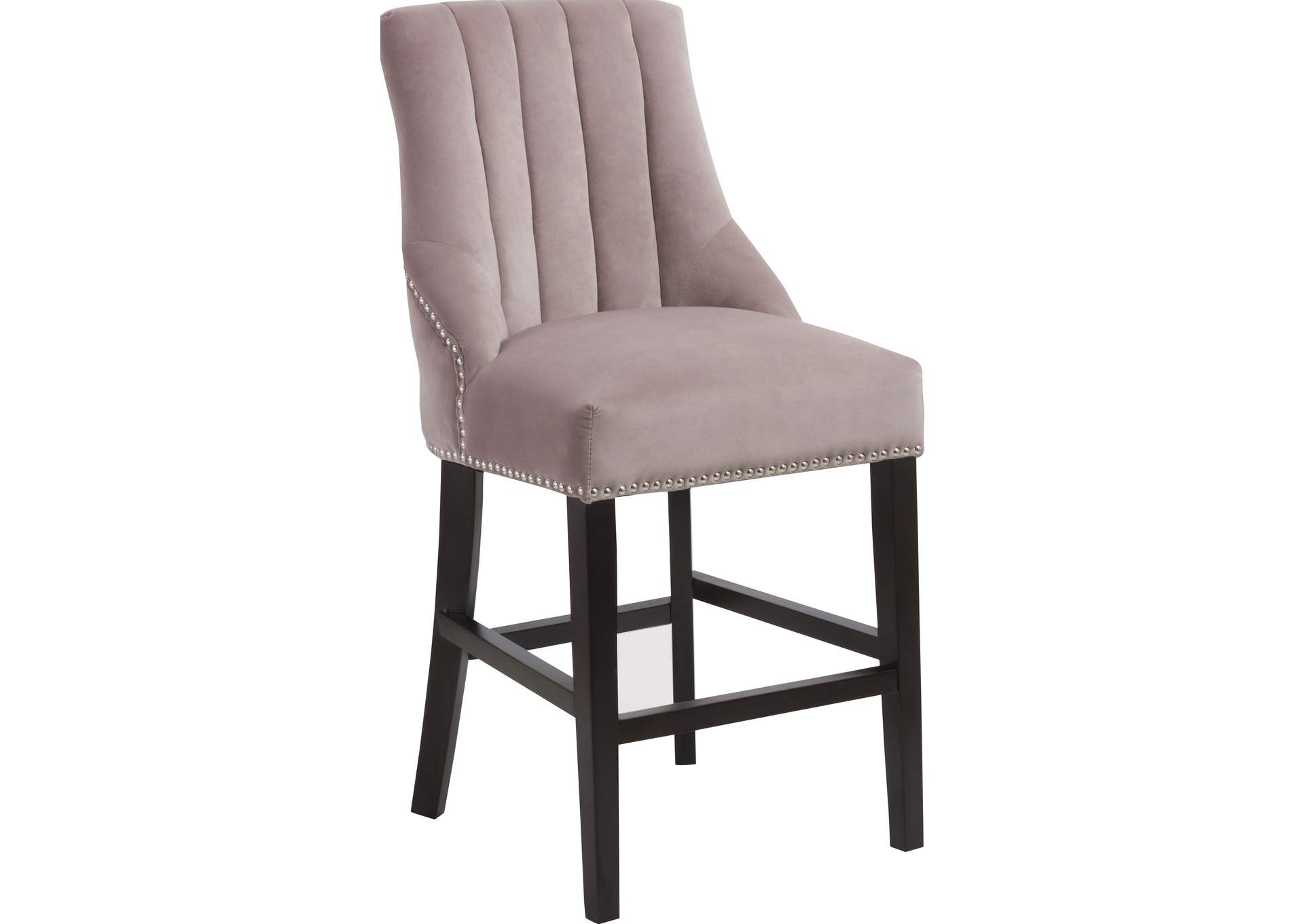 Oxford Pink Velvet Stool Set of 2,Meridian Furniture