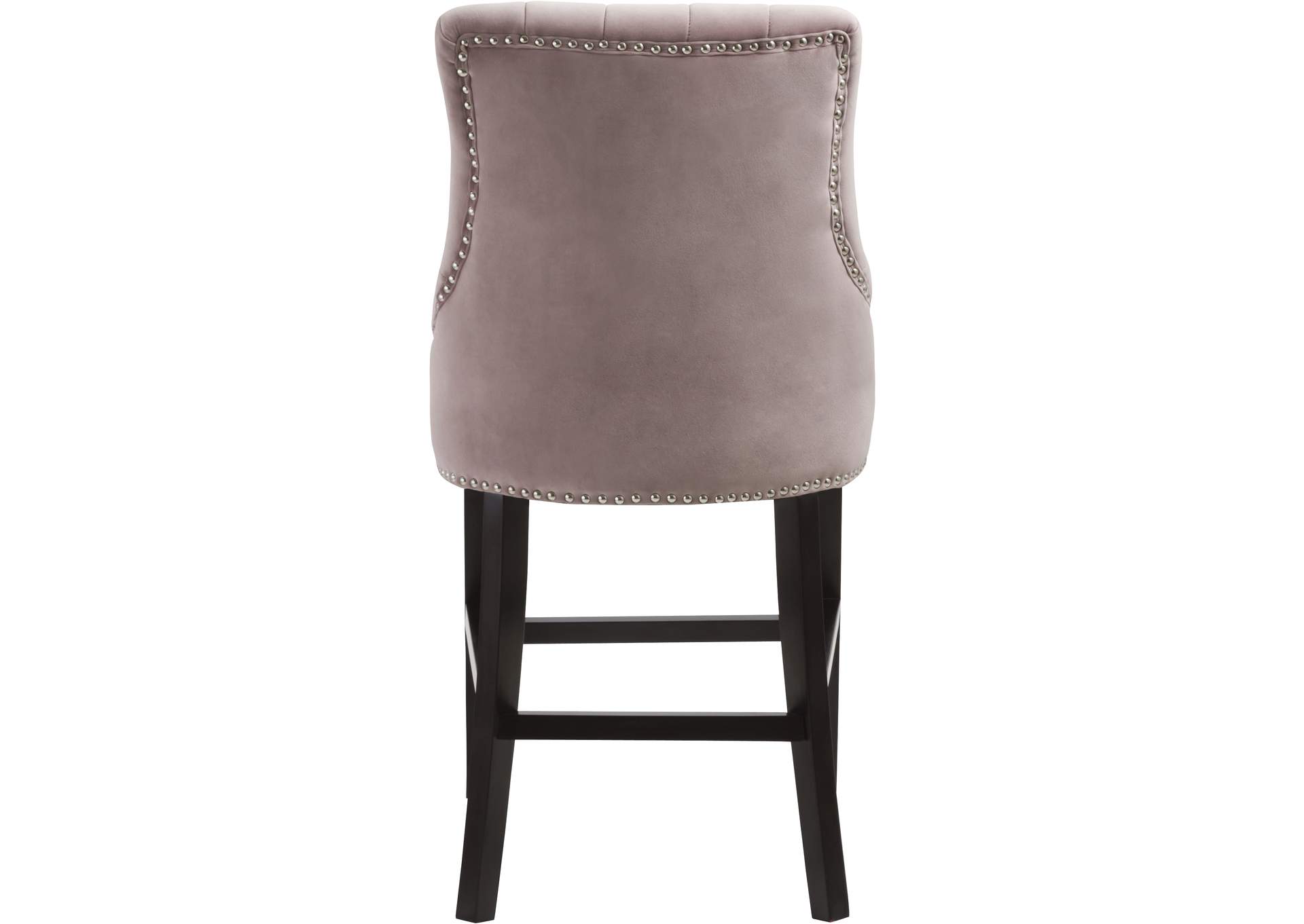 Oxford Pink Velvet Stool Set of 2,Meridian Furniture