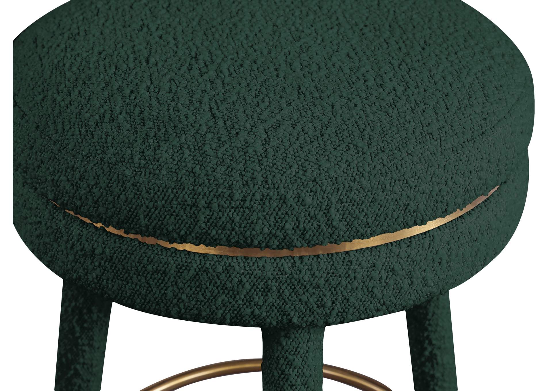 Coral Green Boucle Fabric Counter Stool,Meridian Furniture