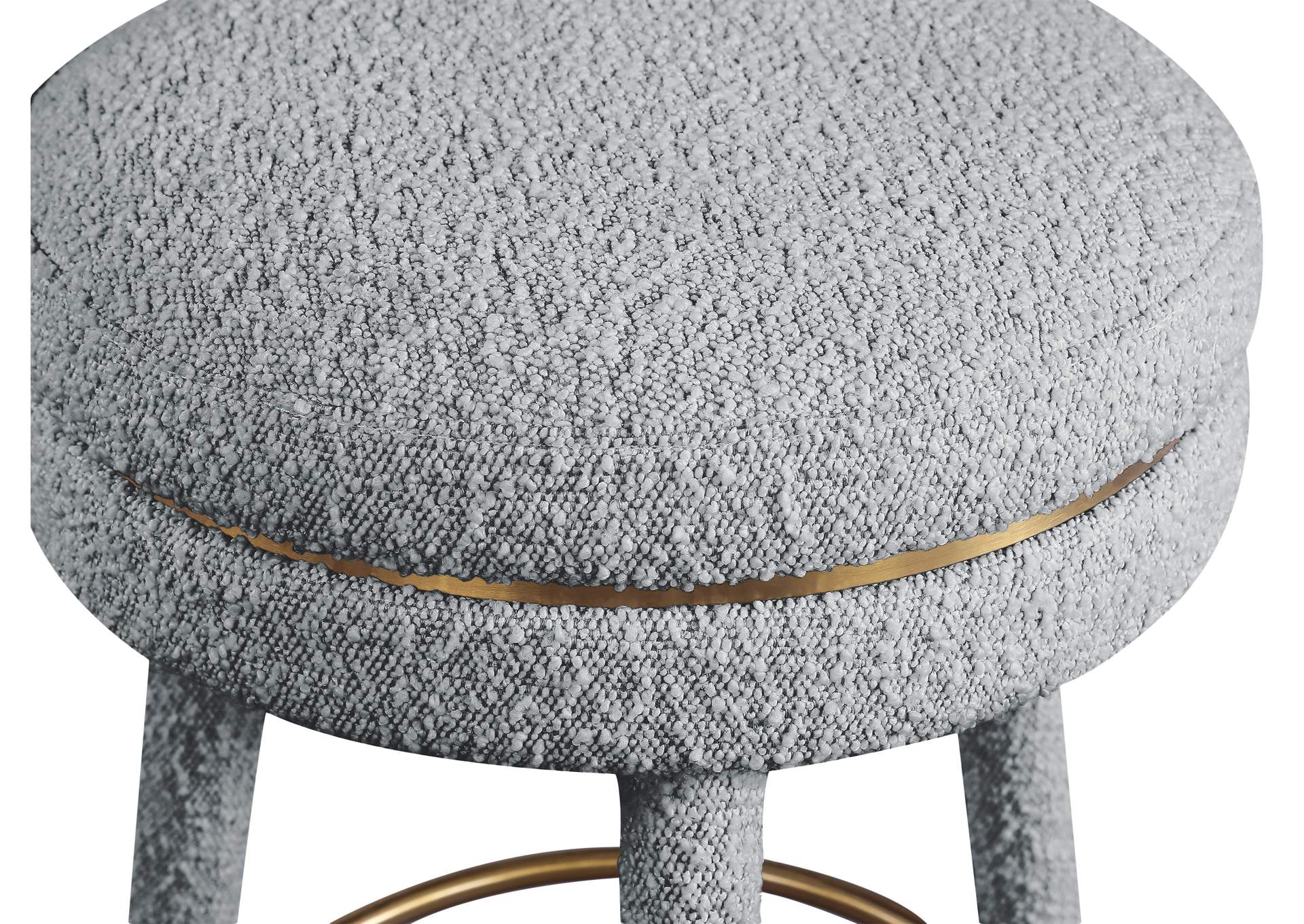 Coral Grey Boucle Fabric Counter Stool,Meridian Furniture