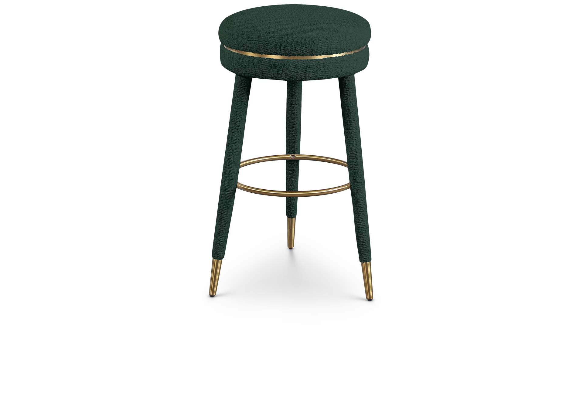 Coral Green Boucle Fabric Bar Stool,Meridian Furniture