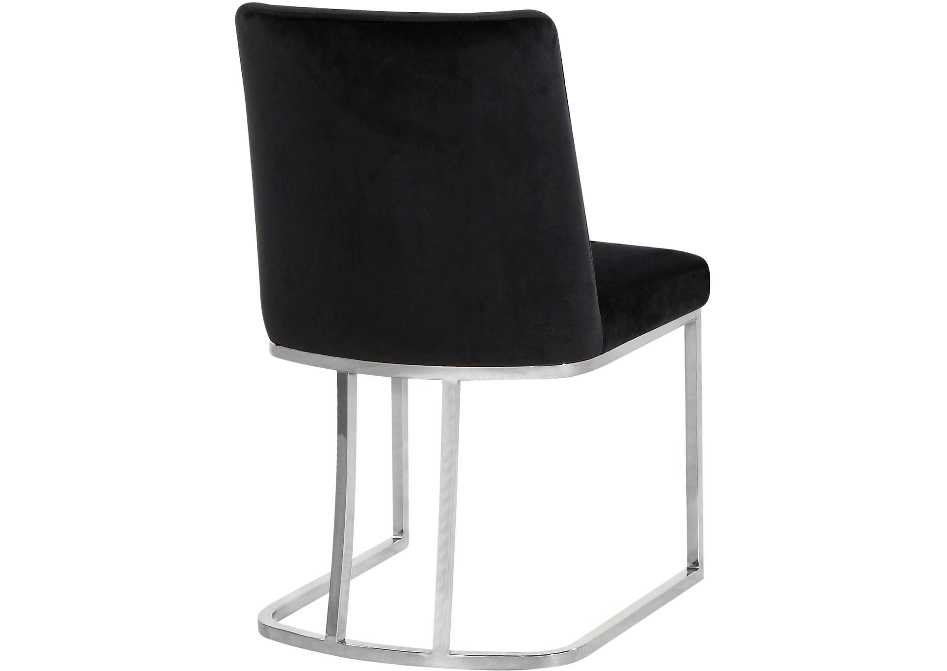 Heidi Black Velvet Dining Chair Set of 2,Meridian Furniture