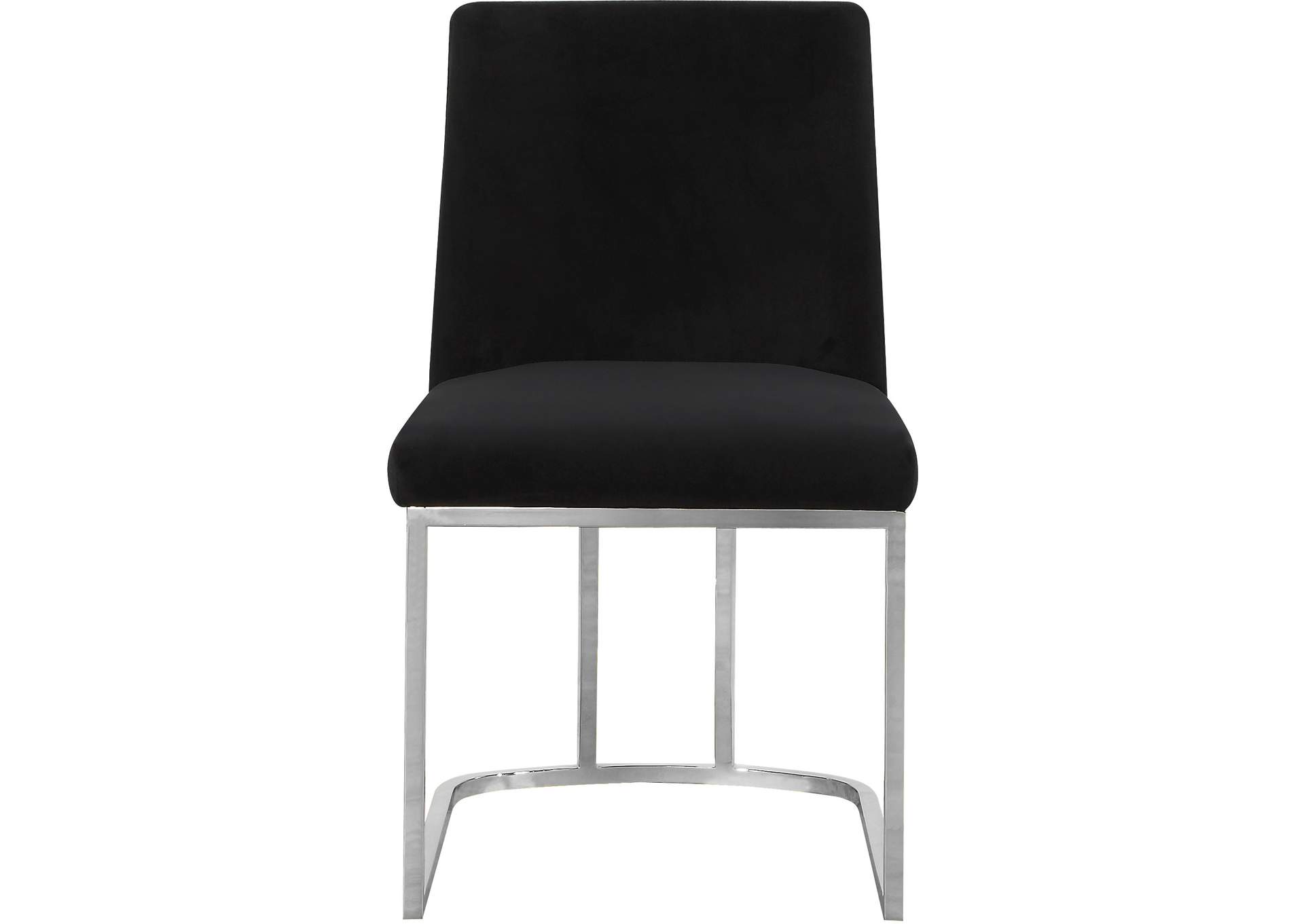 Heidi Black Velvet Dining Chair Set of 2,Meridian Furniture