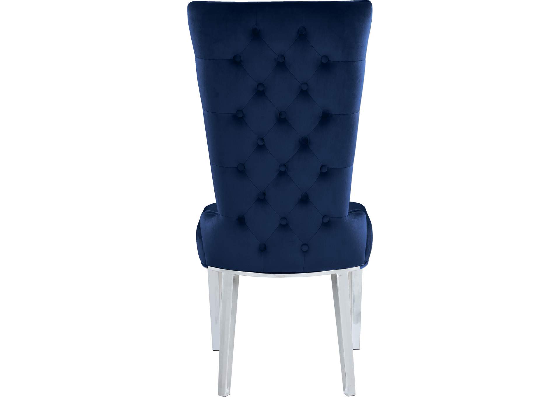 Serafina Navy Velvet Dining Chair Set of 2,Meridian Furniture