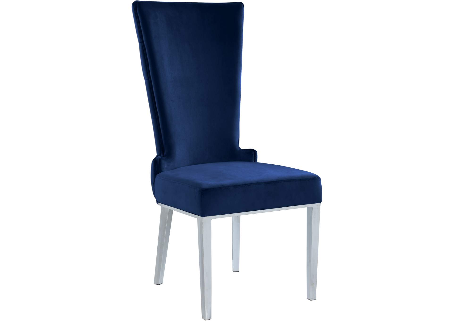 Serafina Navy Velvet Dining Chair Set of 2,Meridian Furniture