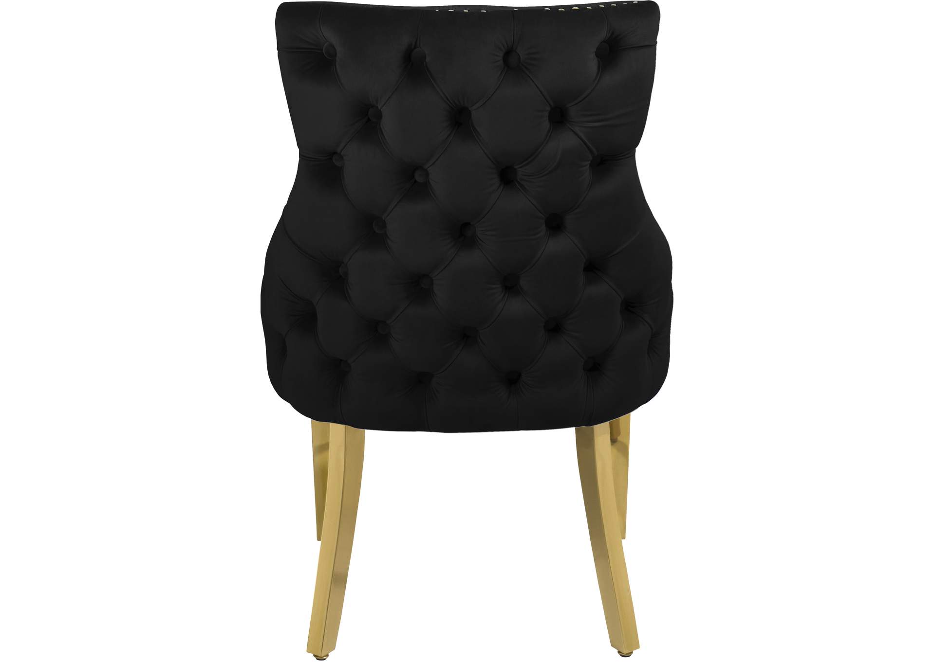 Tuft Black Velvet Dining Chair Set of 2,Meridian Furniture