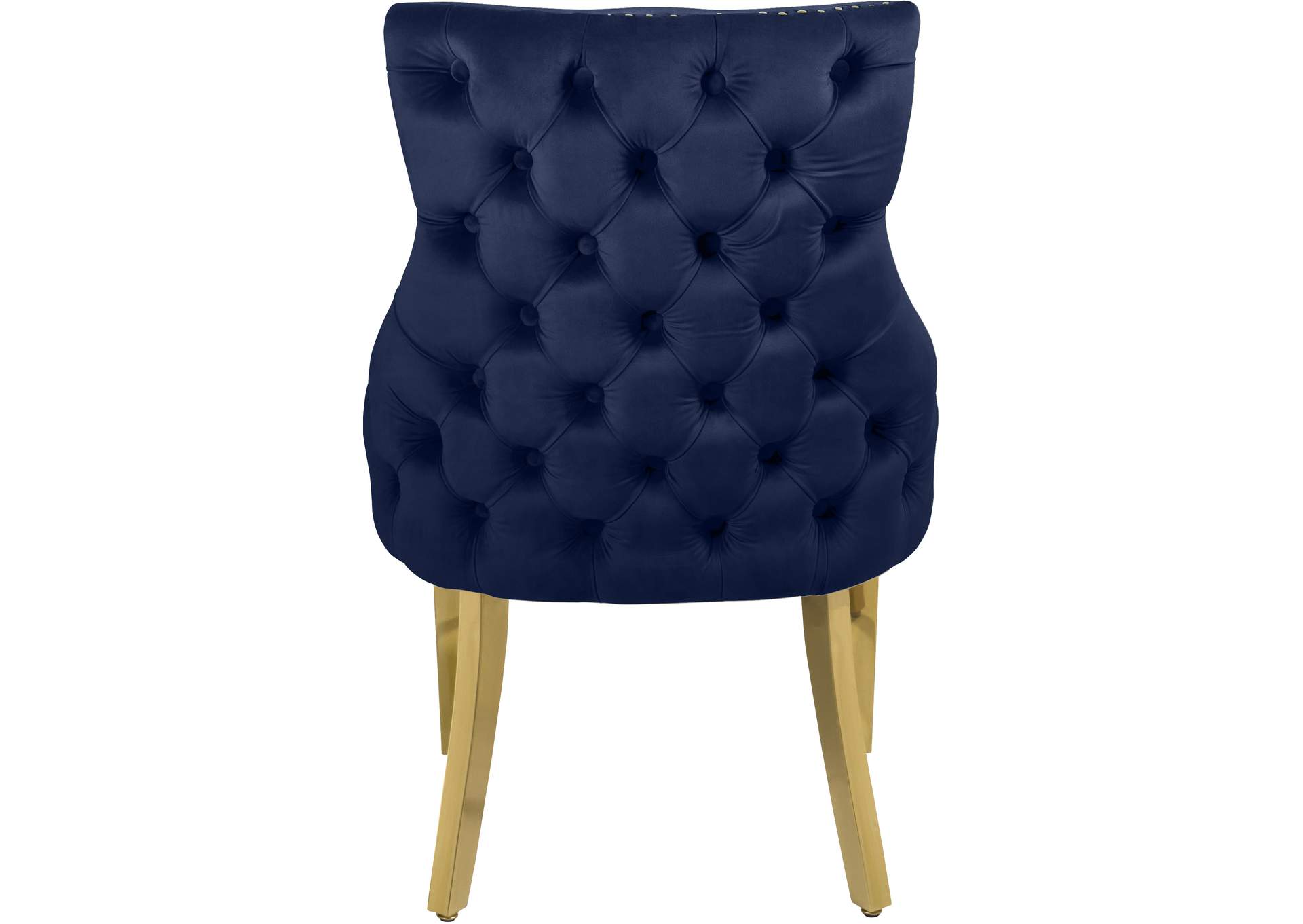 Tuft Navy Velvet Dining Chair Set of 2,Meridian Furniture