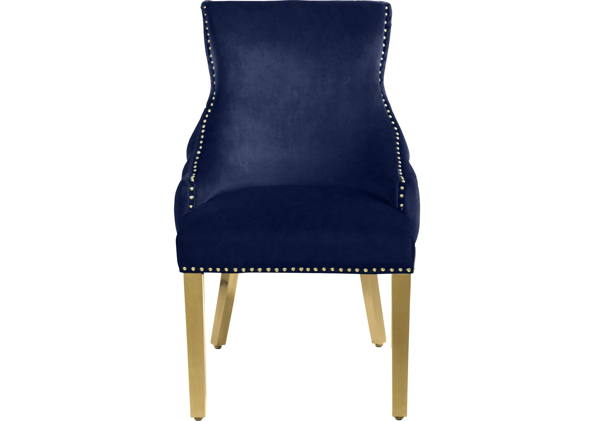 Tuft Navy Velvet Dining Chair Set of 2,Meridian Furniture