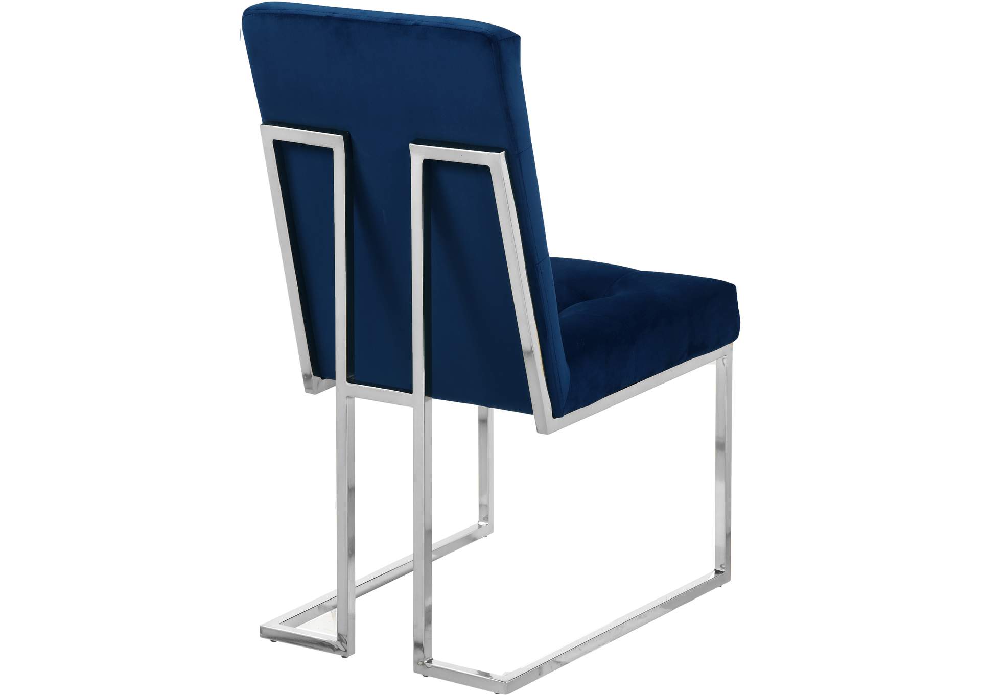 Alexis Navy Velvet Dining Chair Set of 2,Meridian Furniture