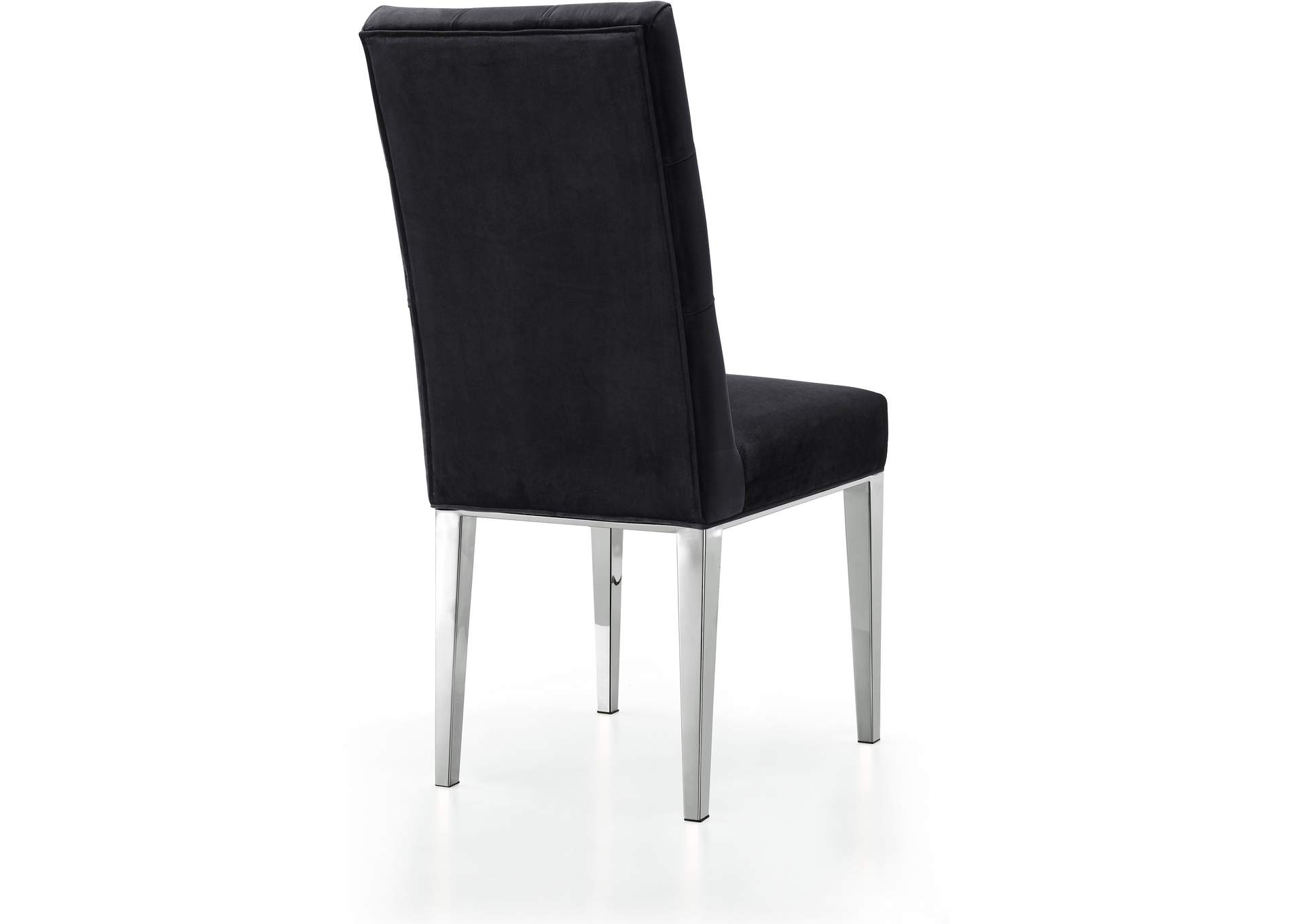 Juno Black Velvet Dining Chair Set of 2,Meridian Furniture