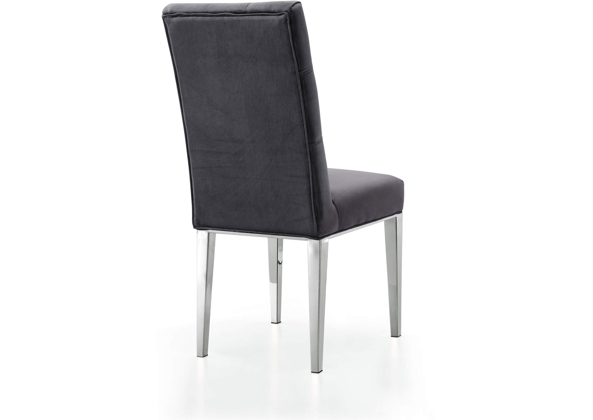 Juno Grey Velvet Dining Chair Set of 2,Meridian Furniture