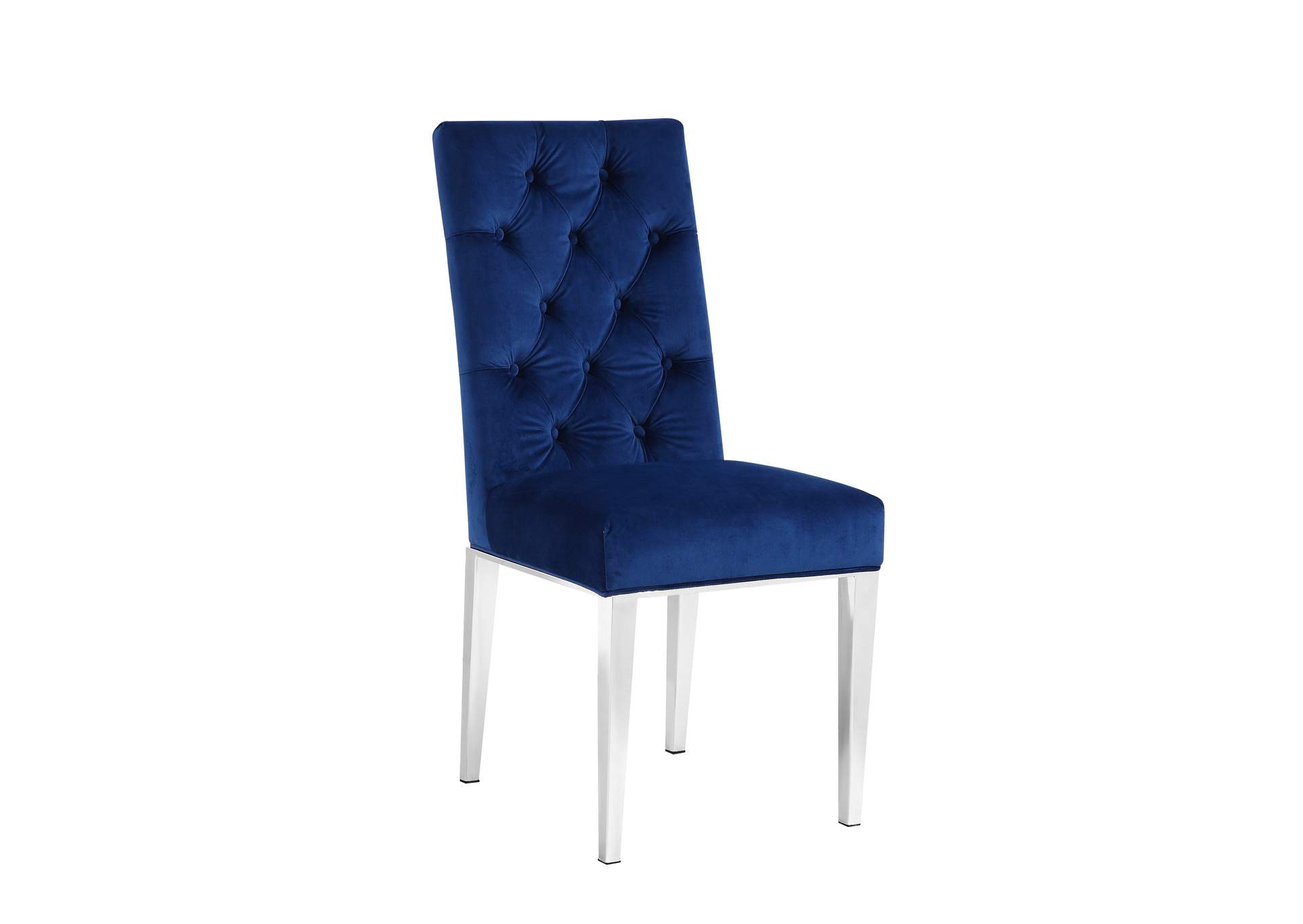 Juno Navy Velvet Dining Chair Set of 2,Meridian Furniture