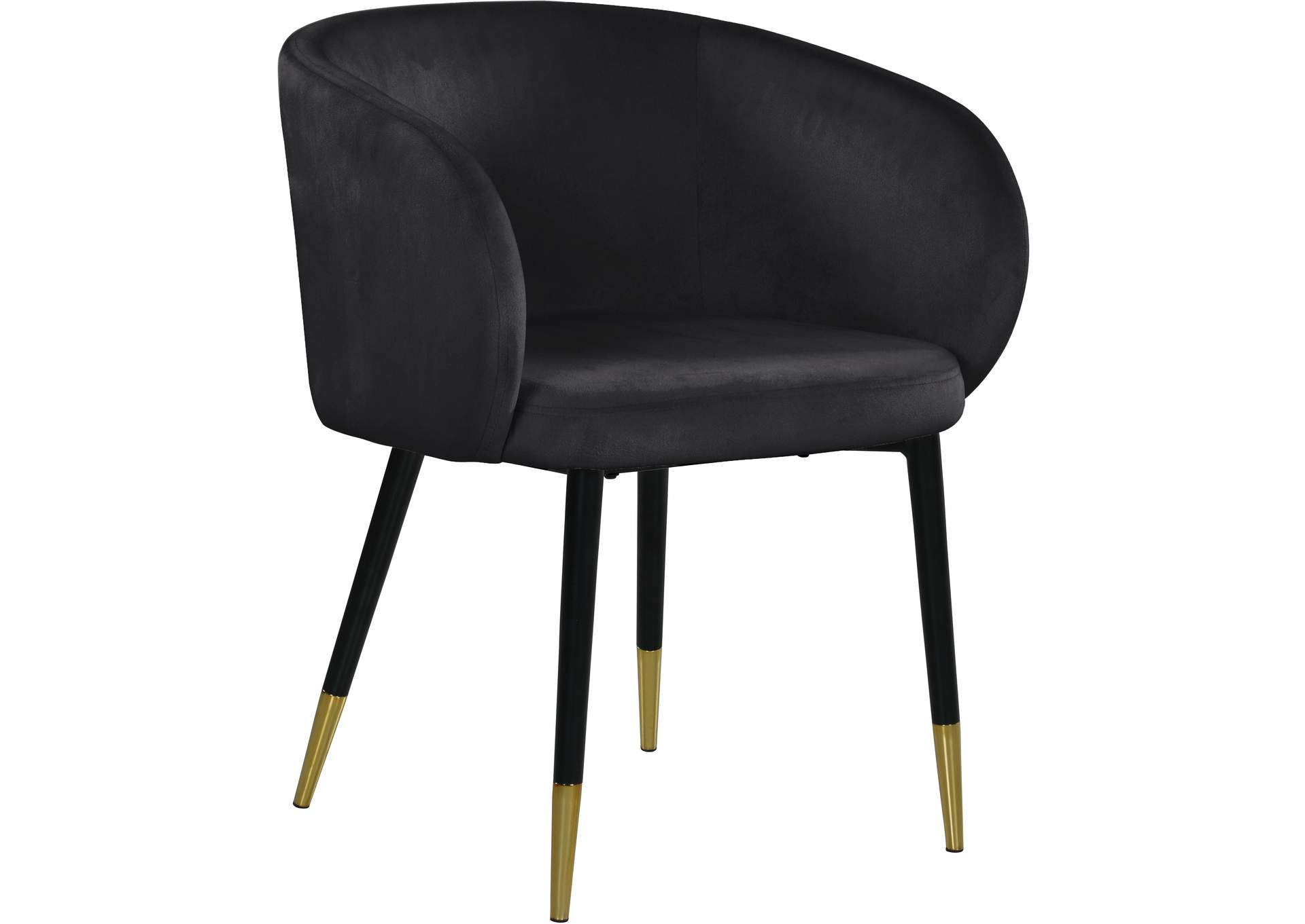 Louise Black Velvet Dining Chair,Meridian Furniture