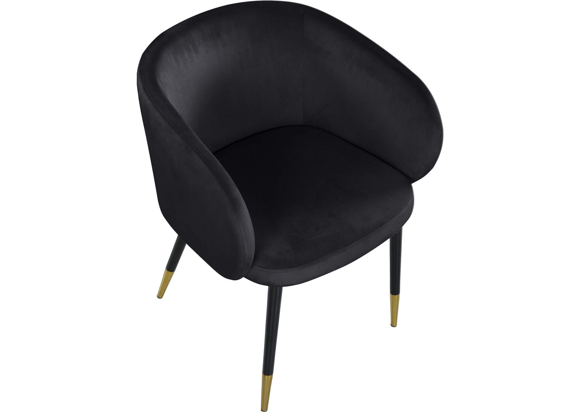 Louise Black Velvet Dining Chair,Meridian Furniture