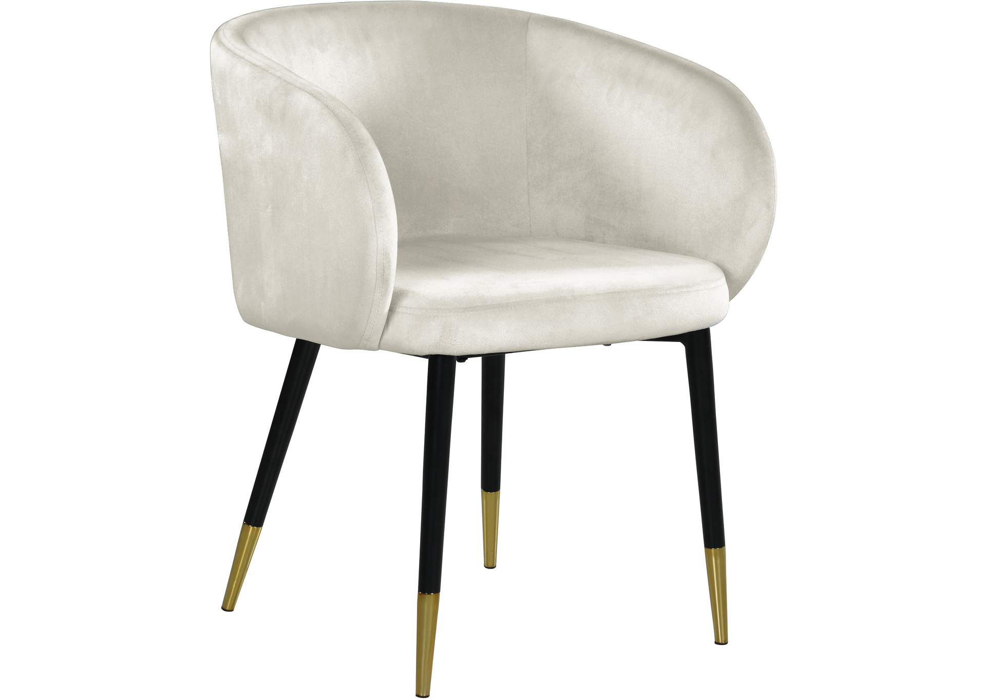 Louise Cream Velvet Dining Chair,Meridian Furniture