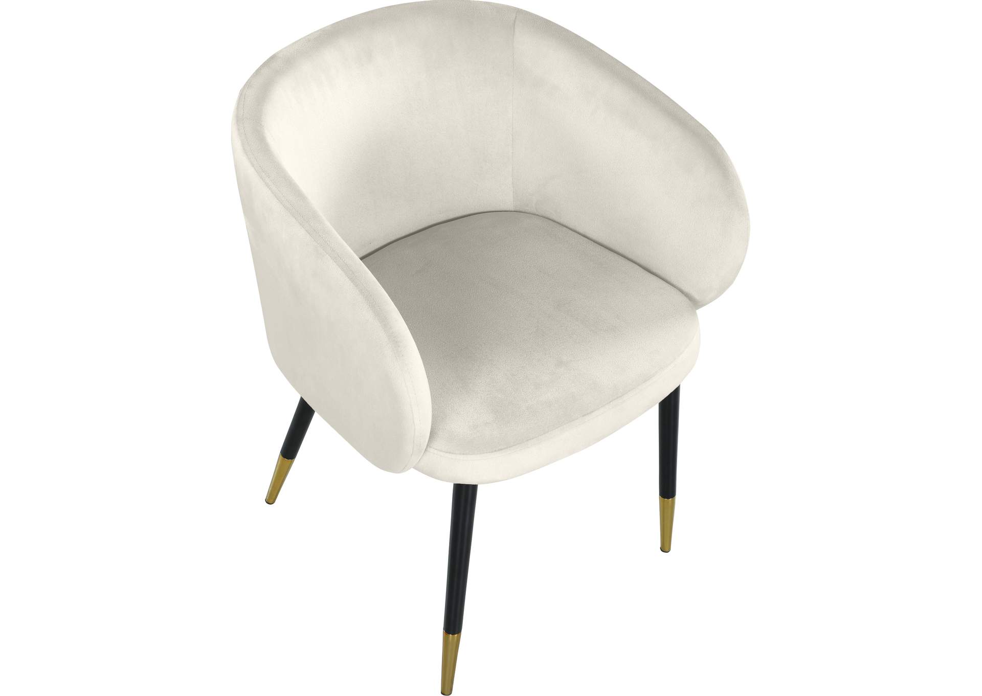 Louise Cream Velvet Dining Chair,Meridian Furniture