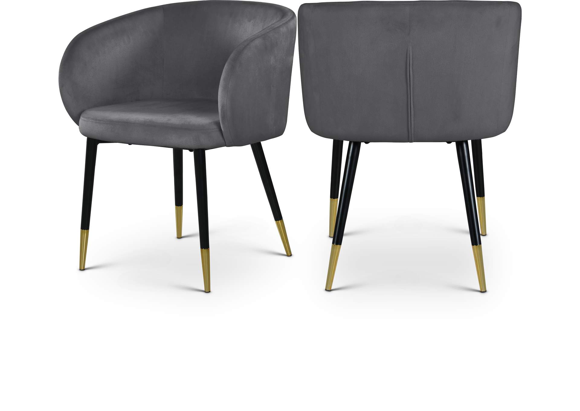 Louise Grey Velvet Dining Chair,Meridian Furniture