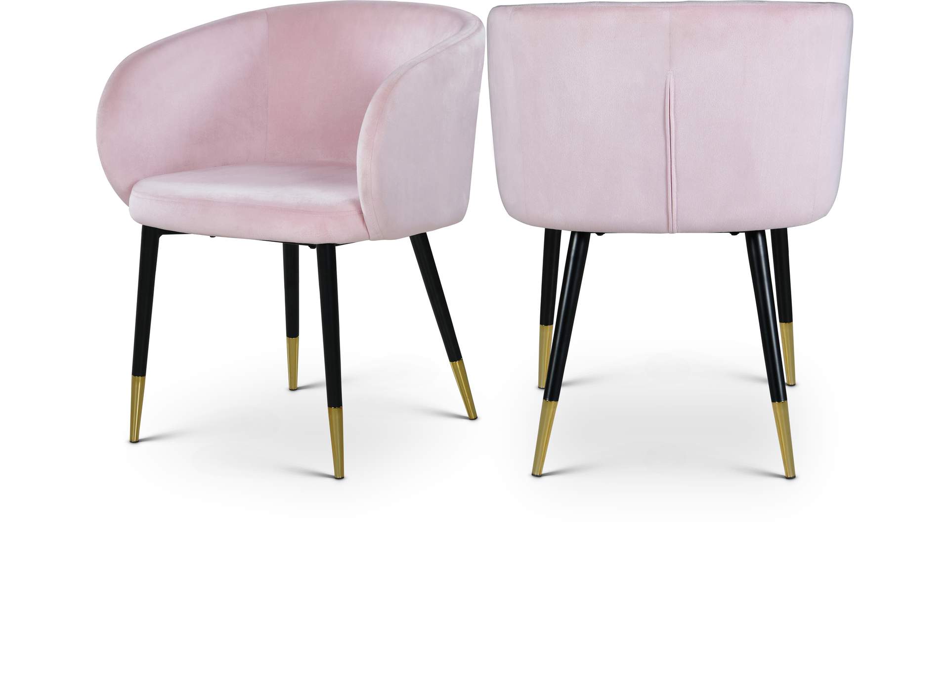 Louise Pink Velvet Dining Chair,Meridian Furniture