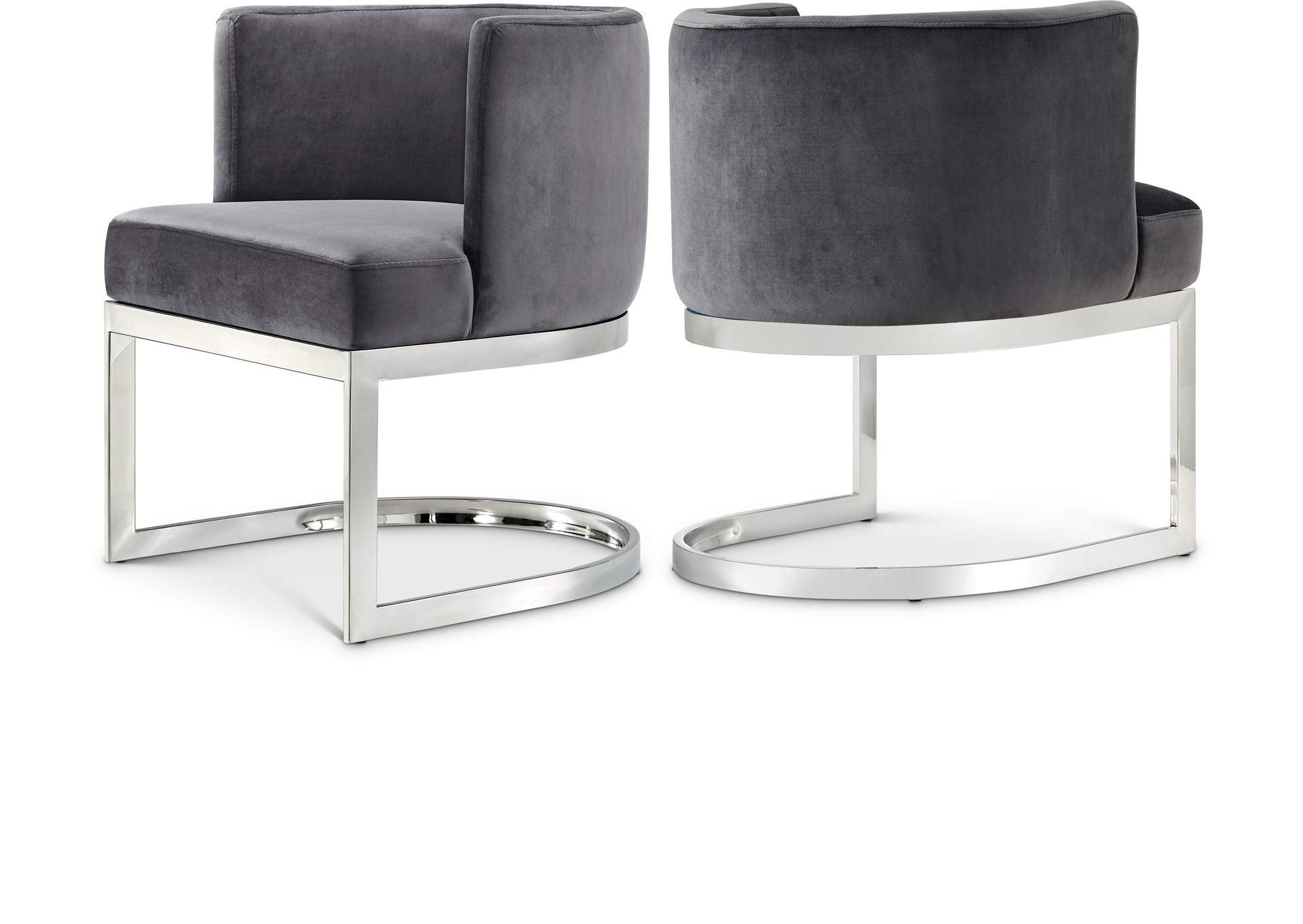 Gianna Grey Velvet Dining Chair,Meridian Furniture