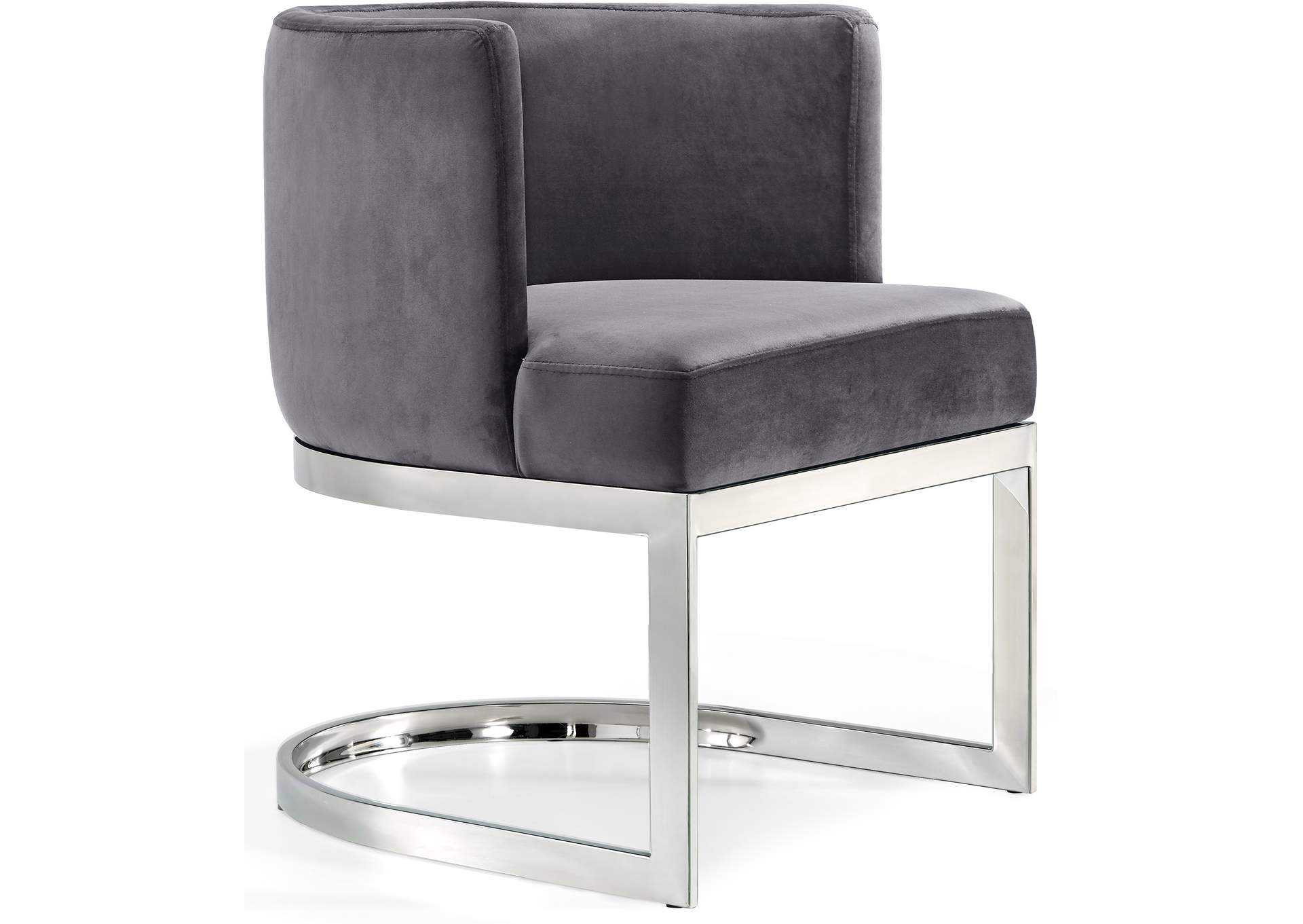 Gianna Grey Velvet Dining Chair,Meridian Furniture