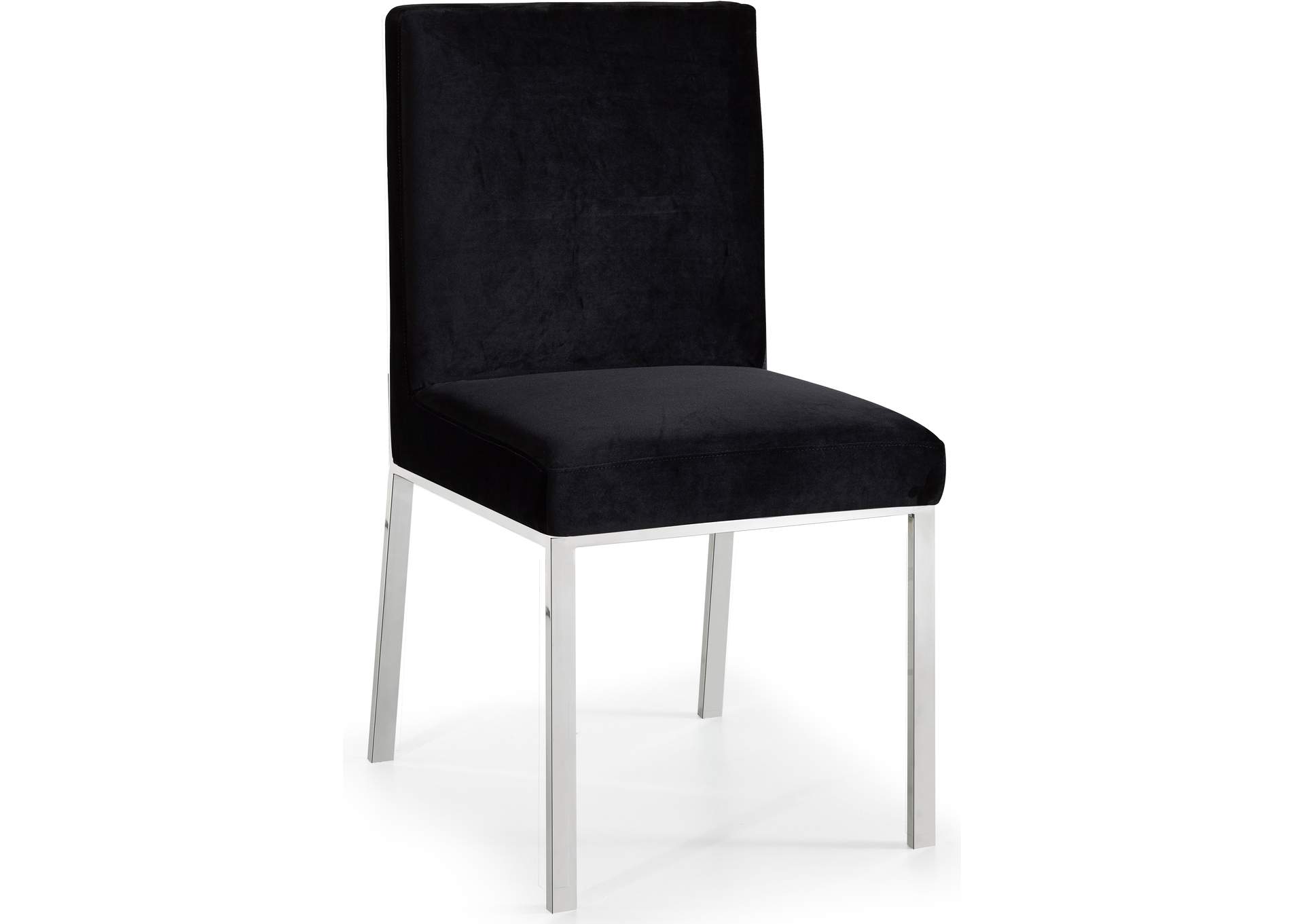 Opal Black Velvet Dining Chair Set of 2,Meridian Furniture