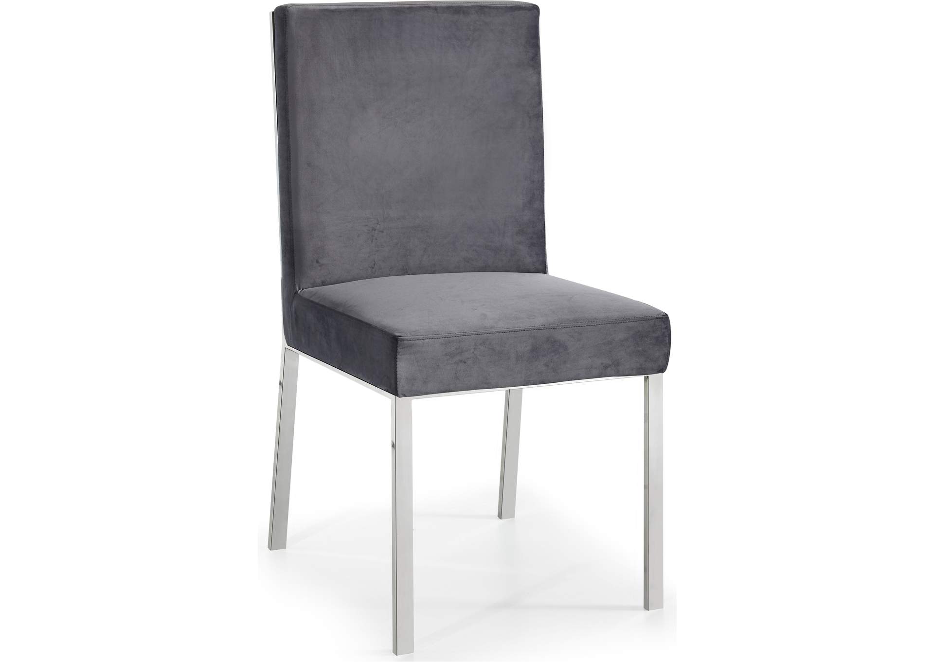 Opal Grey Velvet Dining Chair Set of 2,Meridian Furniture