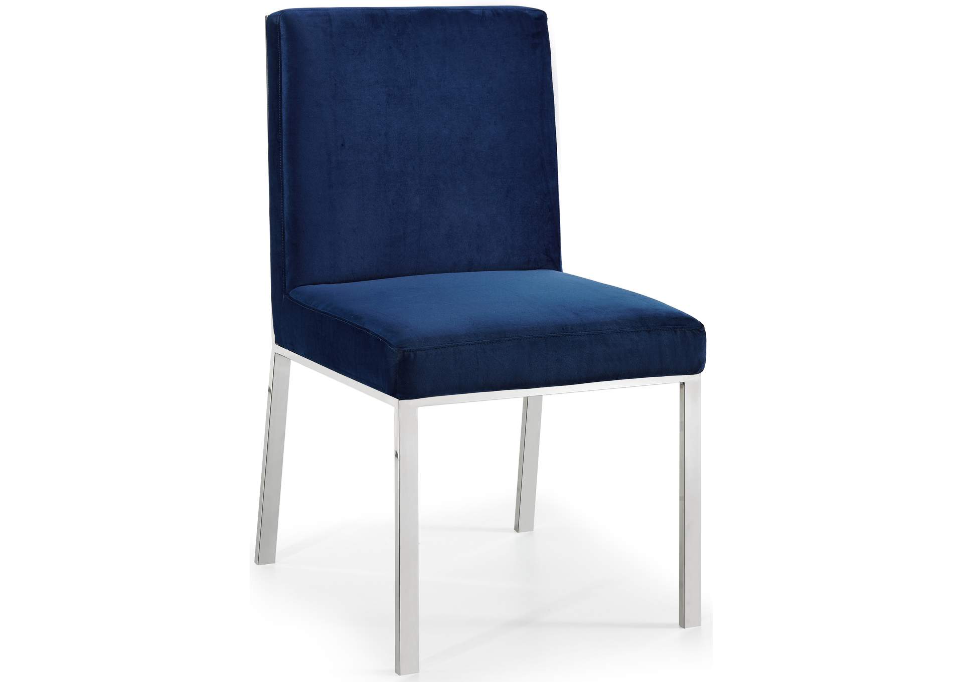 Opal Navy Velvet Dining Chair Set of 2,Meridian Furniture