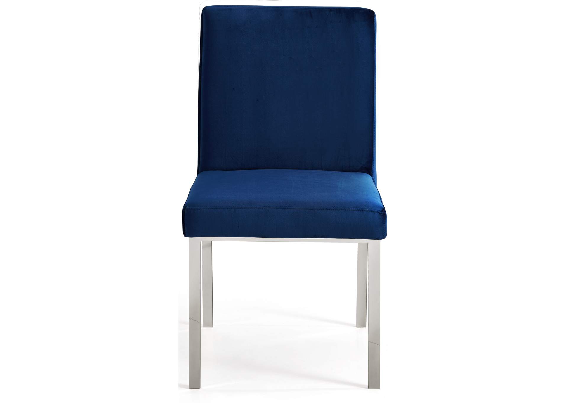 Opal Navy Velvet Dining Chair Set of 2,Meridian Furniture