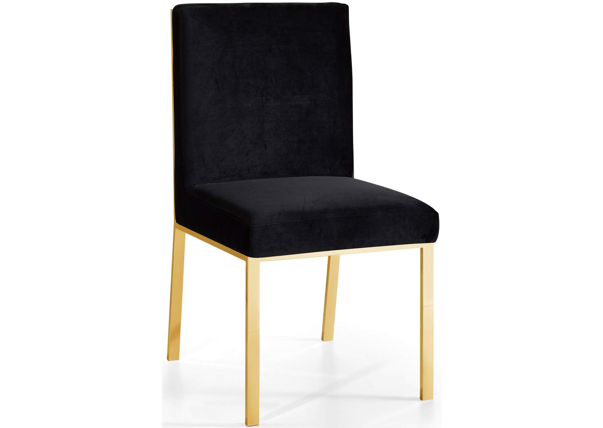 Opal Black Velvet Dining Chair Set of 2,Meridian Furniture