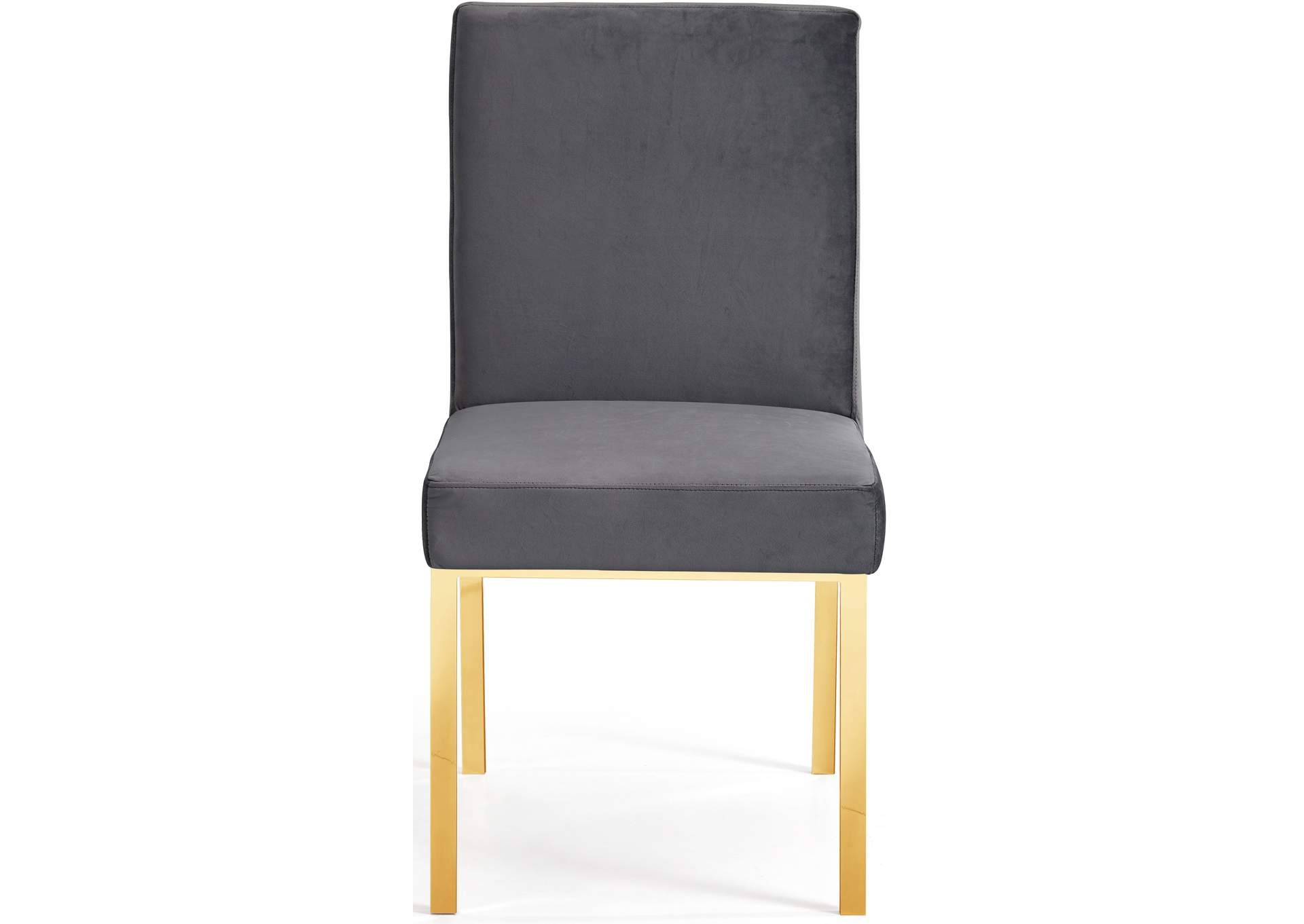 Opal Grey Velvet Dining Chair Set of 2,Meridian Furniture